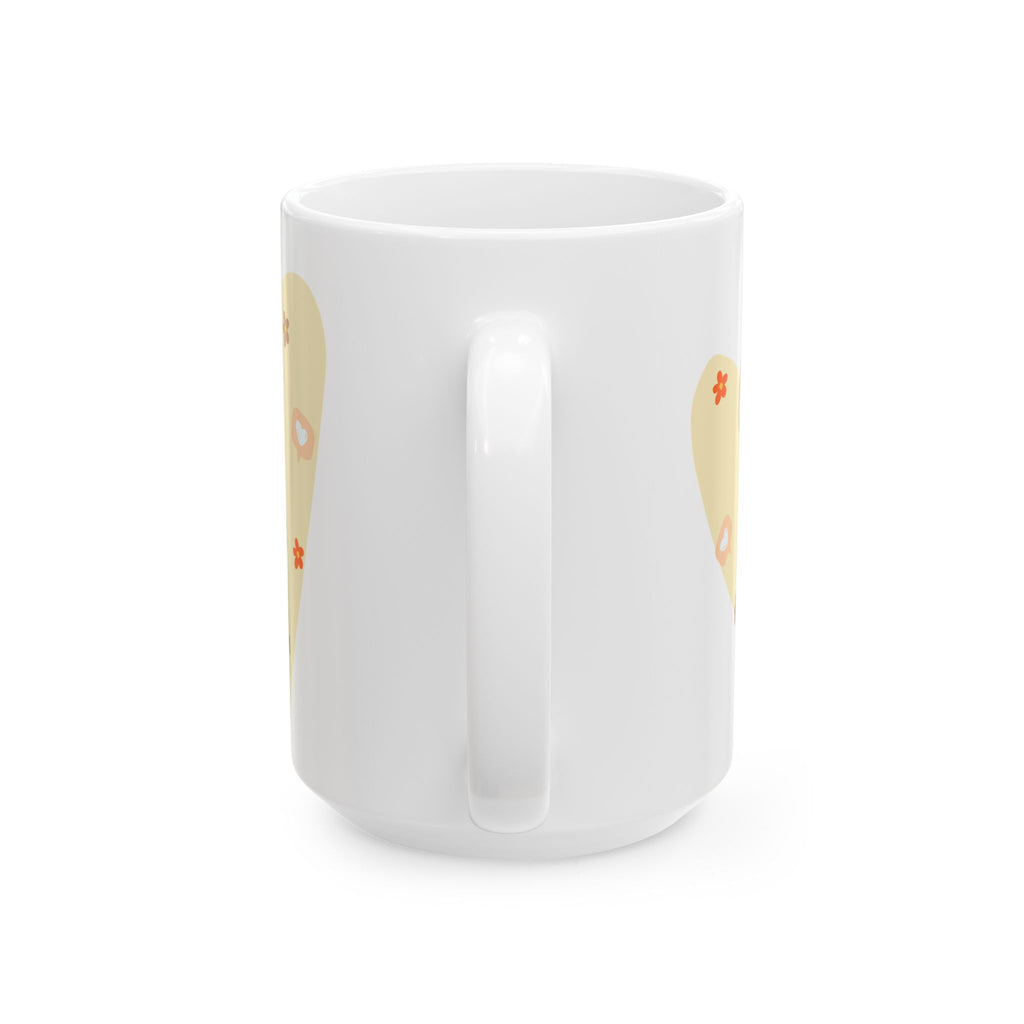 Ceramic Mug — "Choose Joy" Heart Floral Coffee Tea Cup (11oz & 15oz)