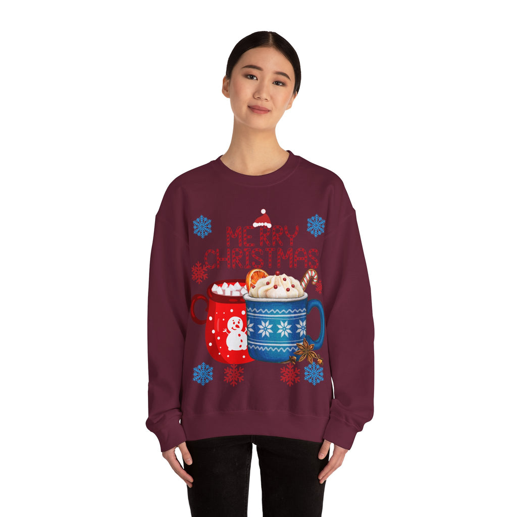 Merry Christmas Hot Cocoa Crewneck Sweatshirt