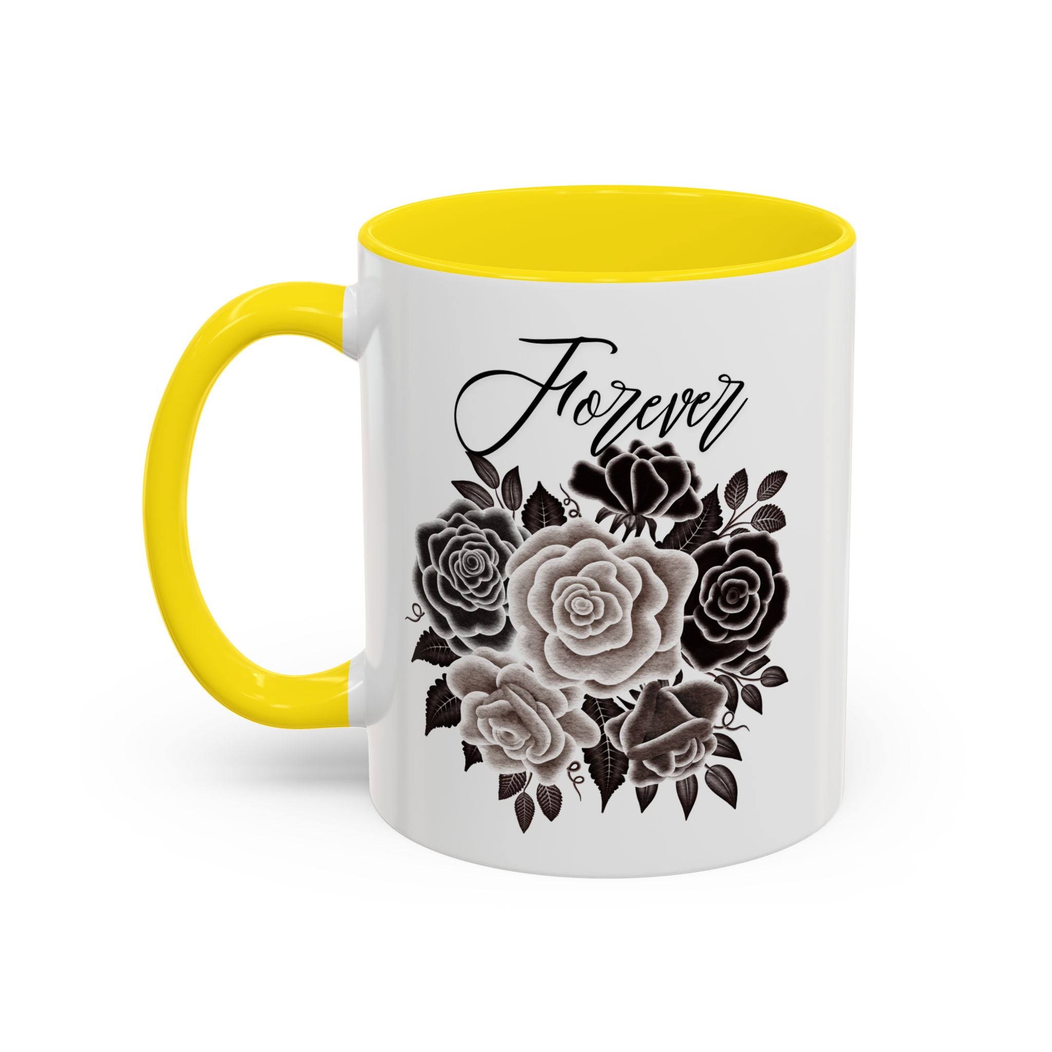 Elegant Floral Accent Coffee Mug for Coffee Lovers, Gift for Her, Home Decor, Valentine's Day, Birthday