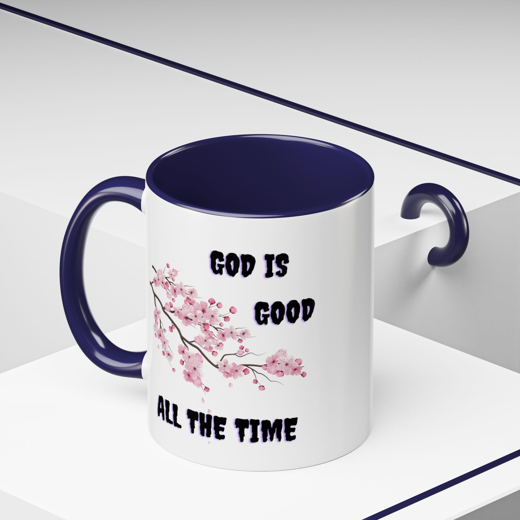 Inspirational Coffee Mug - God is Good, Floral Design, Gift for Faith Friends, Perfect for Mother's Day, Church Gatherings, Daily Motivation