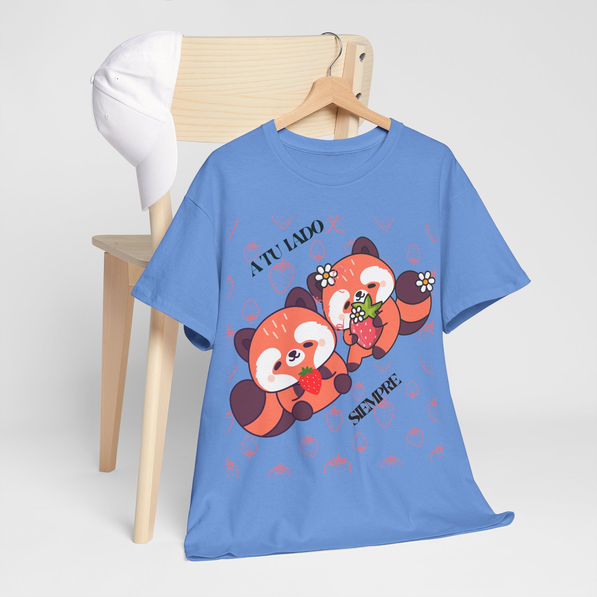 Red Panda Snack Time T-Shirt – Cute Kawaii Animal Tee with "A Little So Sweet" Design