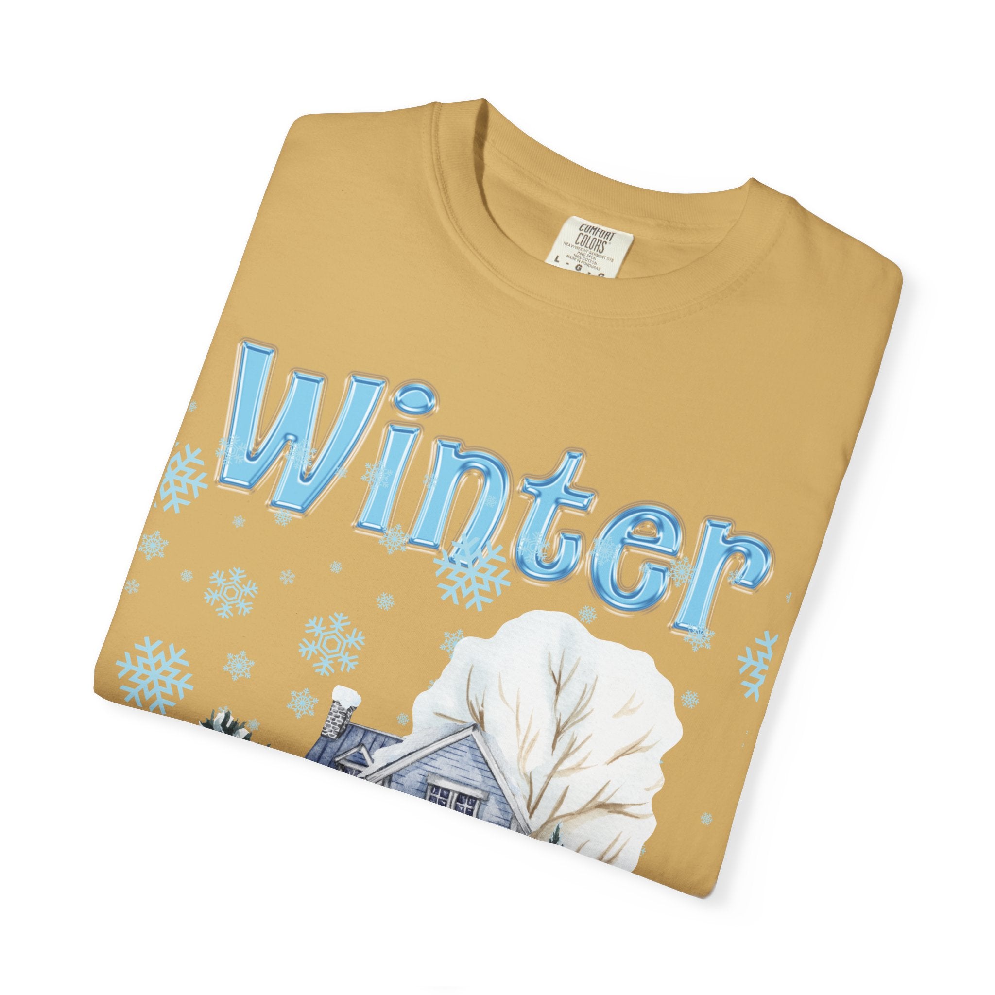 Winter-Themed Unisex Garment-Dyed T-shirt