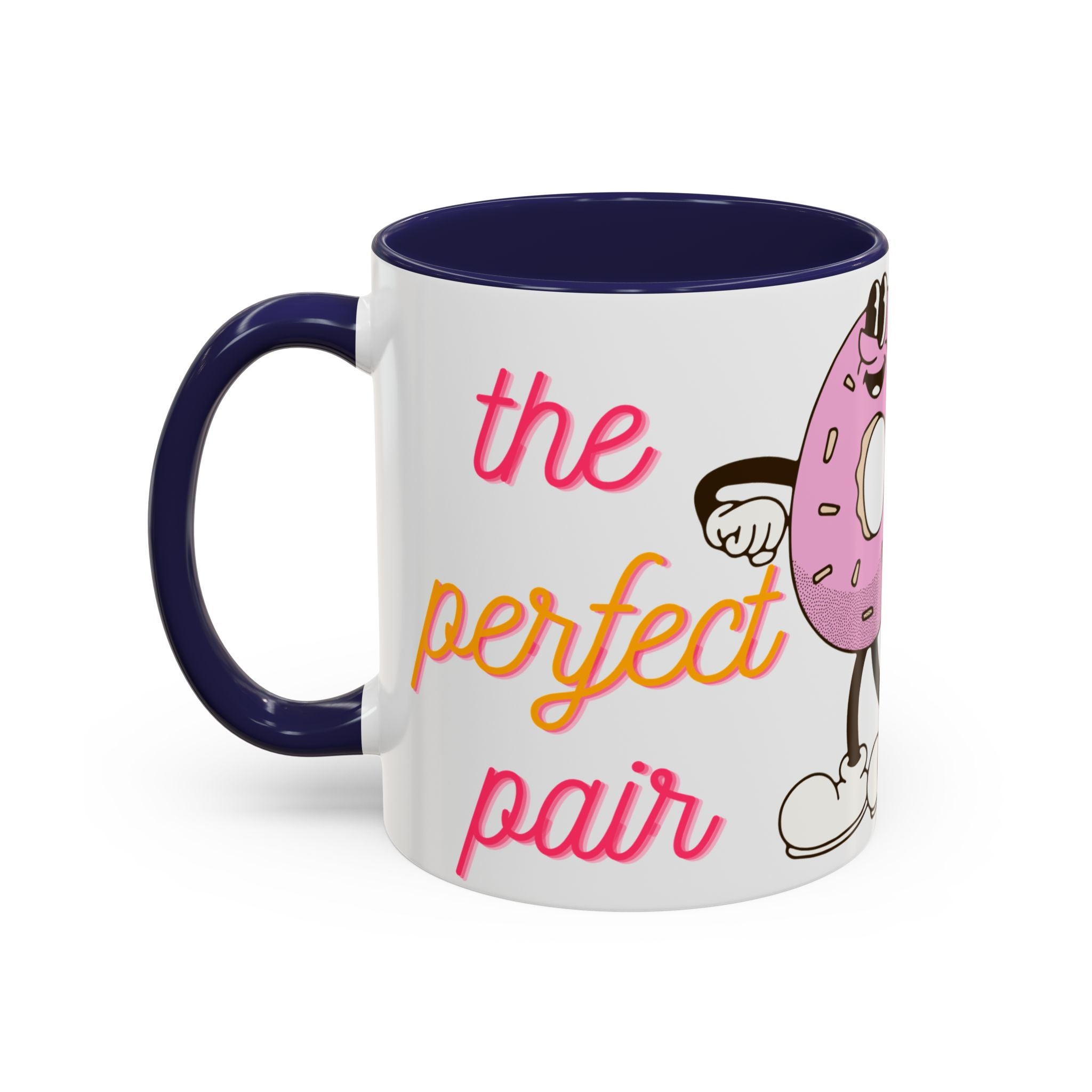 Like Coffee & Donuts Accent Coffee Mug — Cute Donut & Coffee Cup Design (11/15oz)