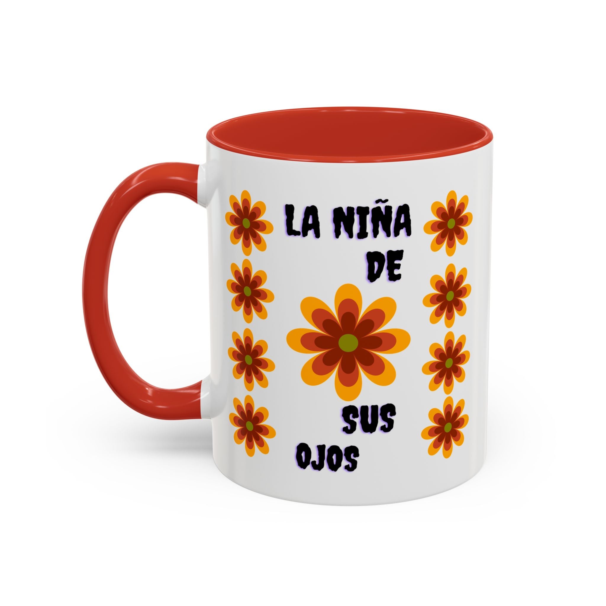 Bright Floral Accent Coffee Mug for Gifts, Home Decor, Coffee Lovers, Spanish Quote, Perfect for Special Occasions