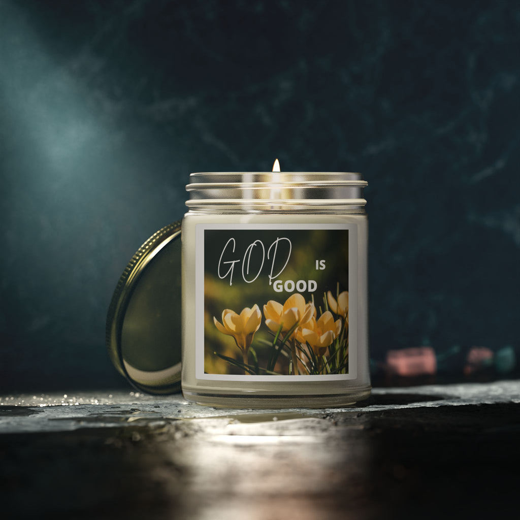 God Is Good Scented Candle — Coconut Apricot Wax (4oz, 9oz)