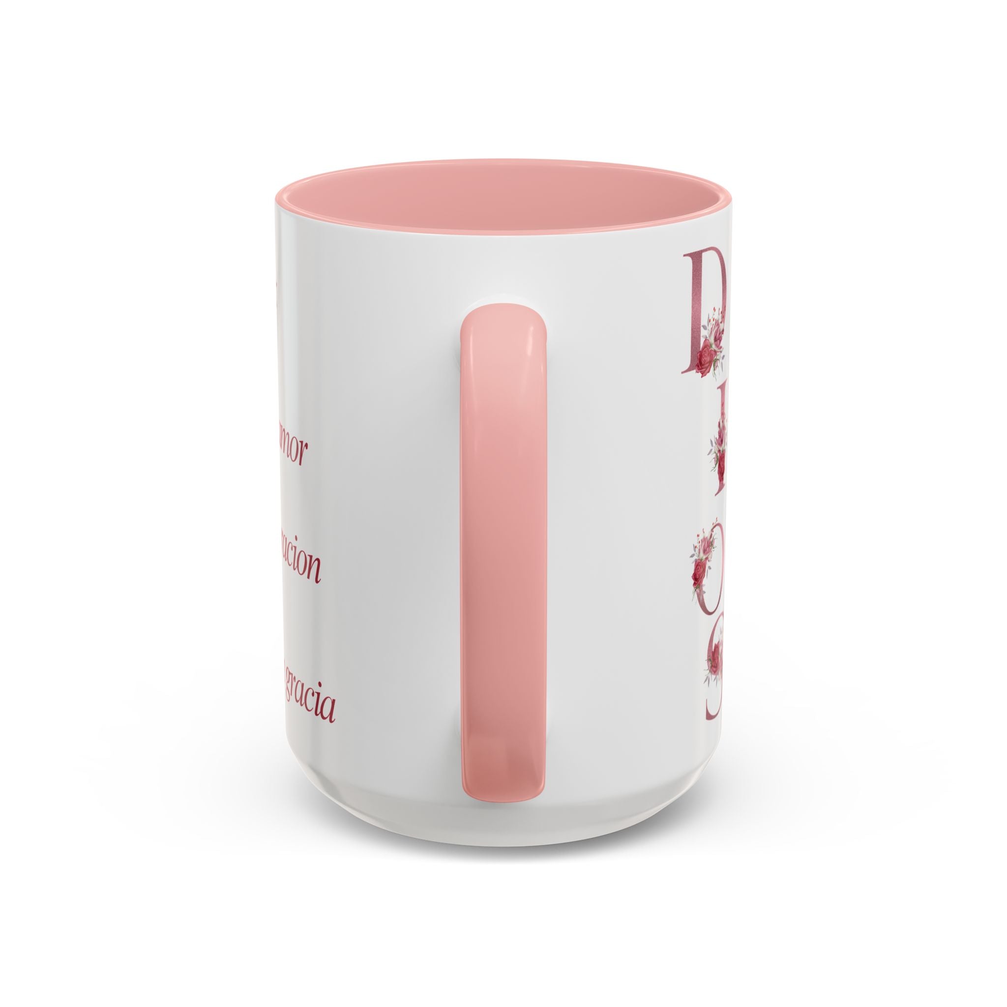 Inspirational Accent Coffee Mug with Floral Design - 11/15oz