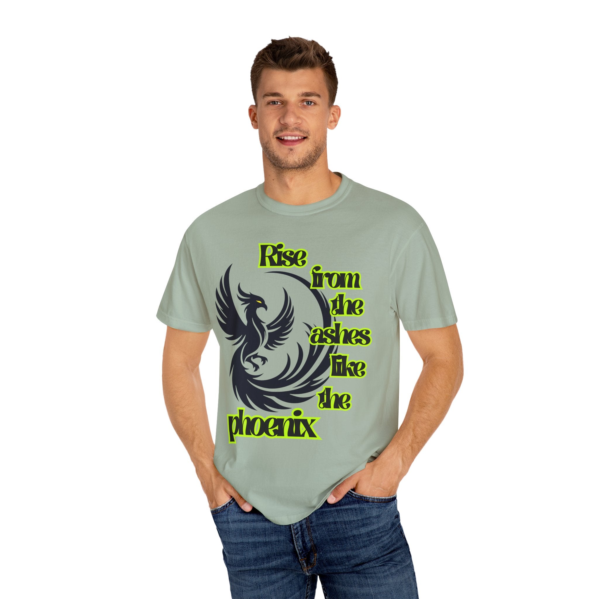 Phoenix Graphic Unisex T-shirt - Empowering 'Rise from the ashes like the phoenix' Design, Casual Wear, Gift for Resilience, [...]