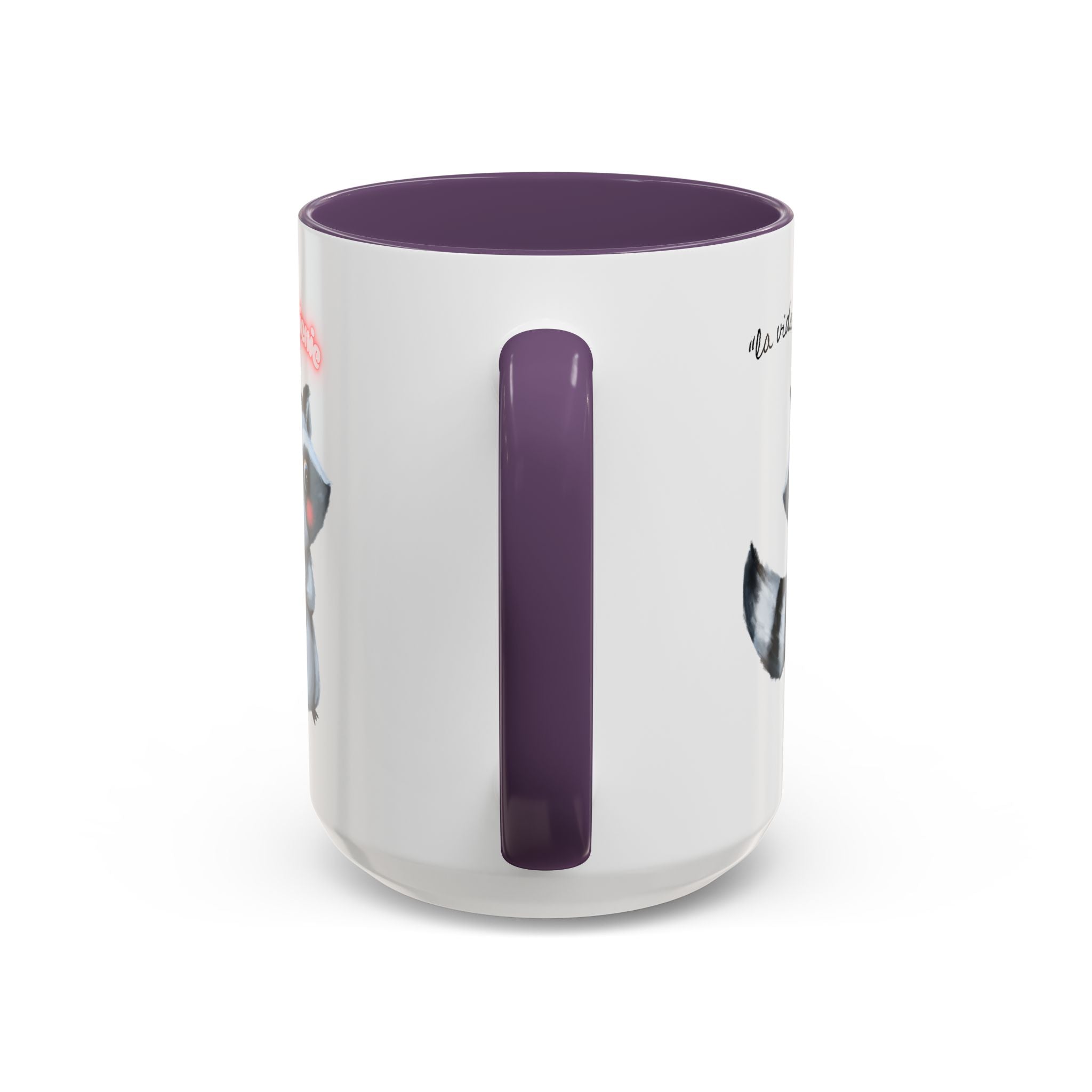 Raccoon-Themed Accent Coffee Mug | Cute Animal Mug for Home, Gift for Coffee Lovers, Nature Lovers, Birthday, Celebrate Life
