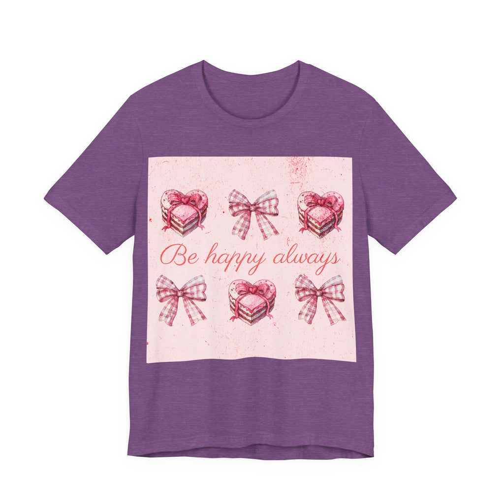 Happy Hearts Tee, Casual Gift T-Shirt, Positive Vibes Shirt, Birthday Outfit, Everyday Wear, Cheerful Top