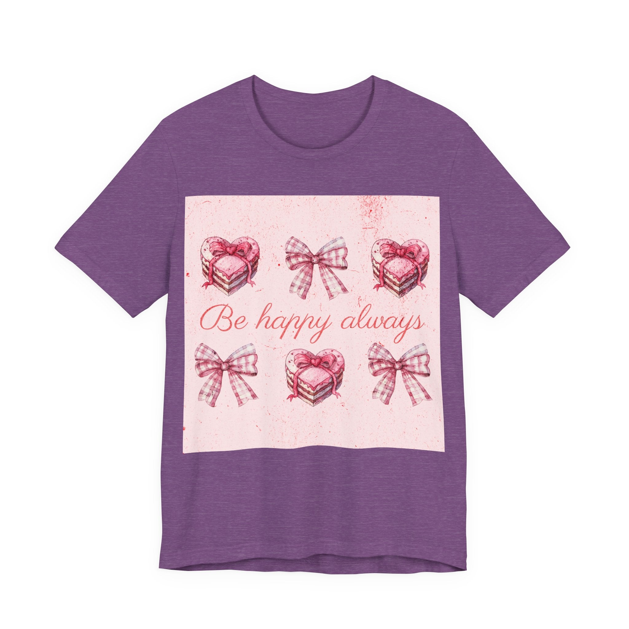 Happy Hearts Tee, Casual Gift T-Shirt, Positive Vibes Shirt, Birthday Outfit, Everyday Wear, Cheerful Top