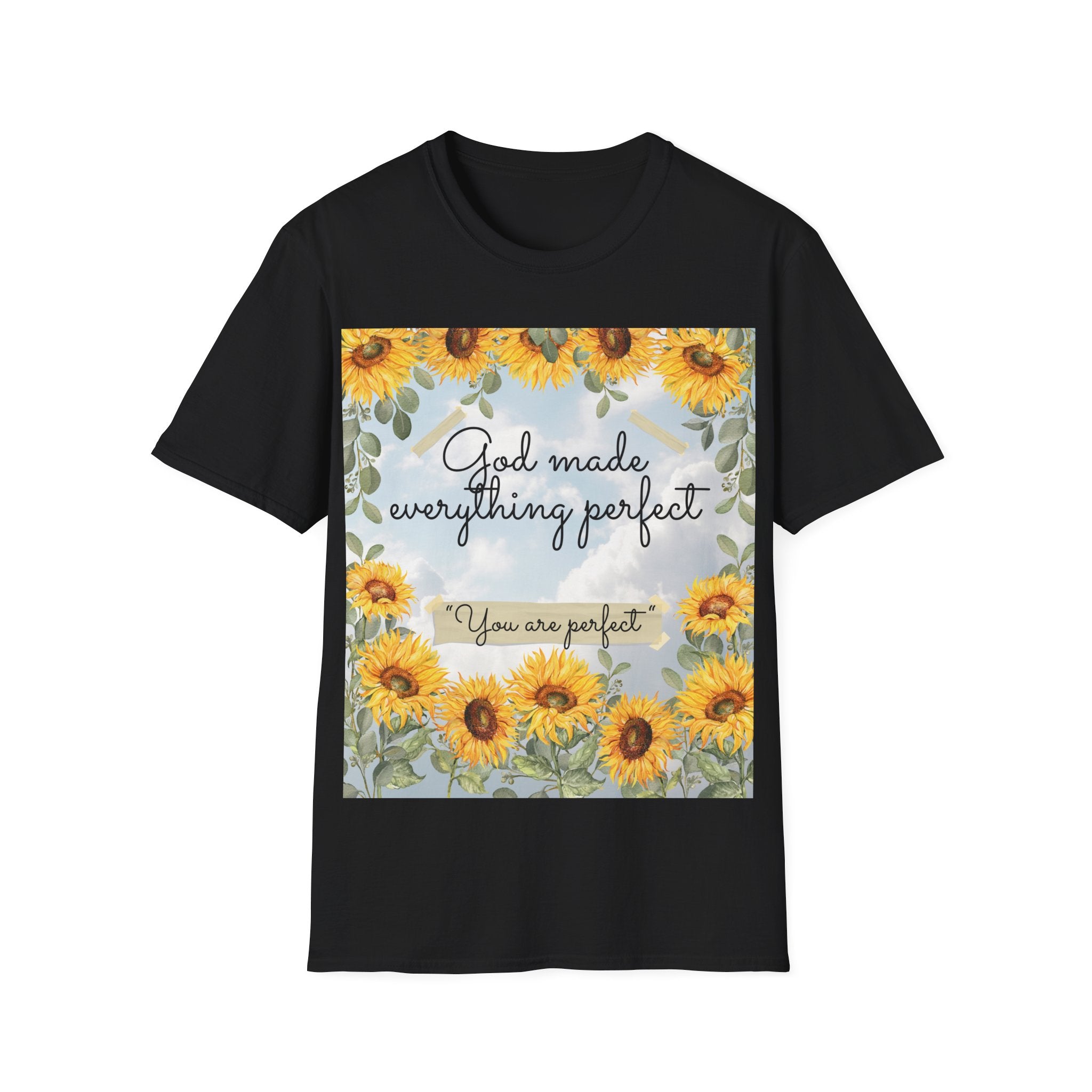 God Made Everything Perfect Sunflower T-Shirt, Inspirational Tee, Gift for Her, Positive Affirmation Apparel, Summer Style, [...]