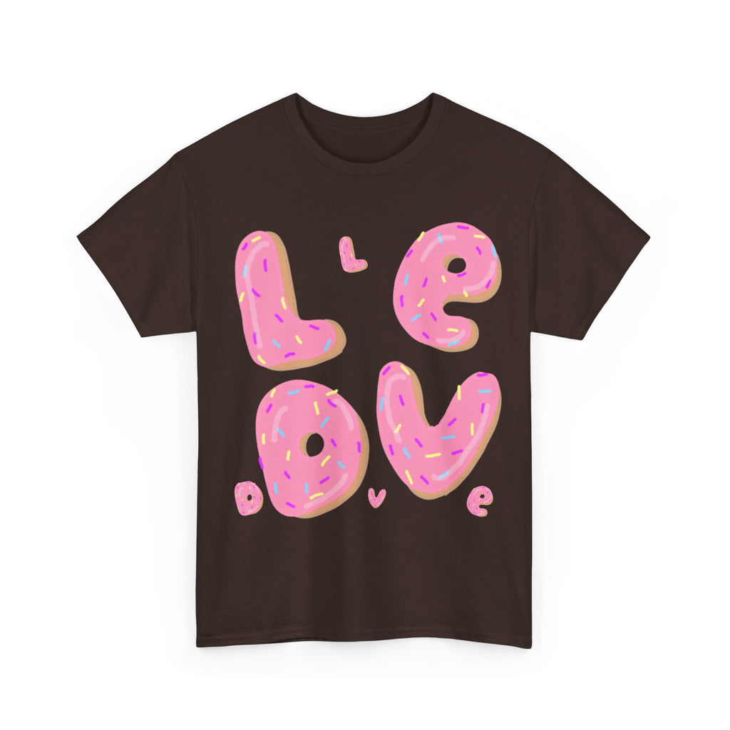 Sweet Love Donut Tee - Unisex Heavy Cotton T-Shirt for Foodies and Fun-Lovers