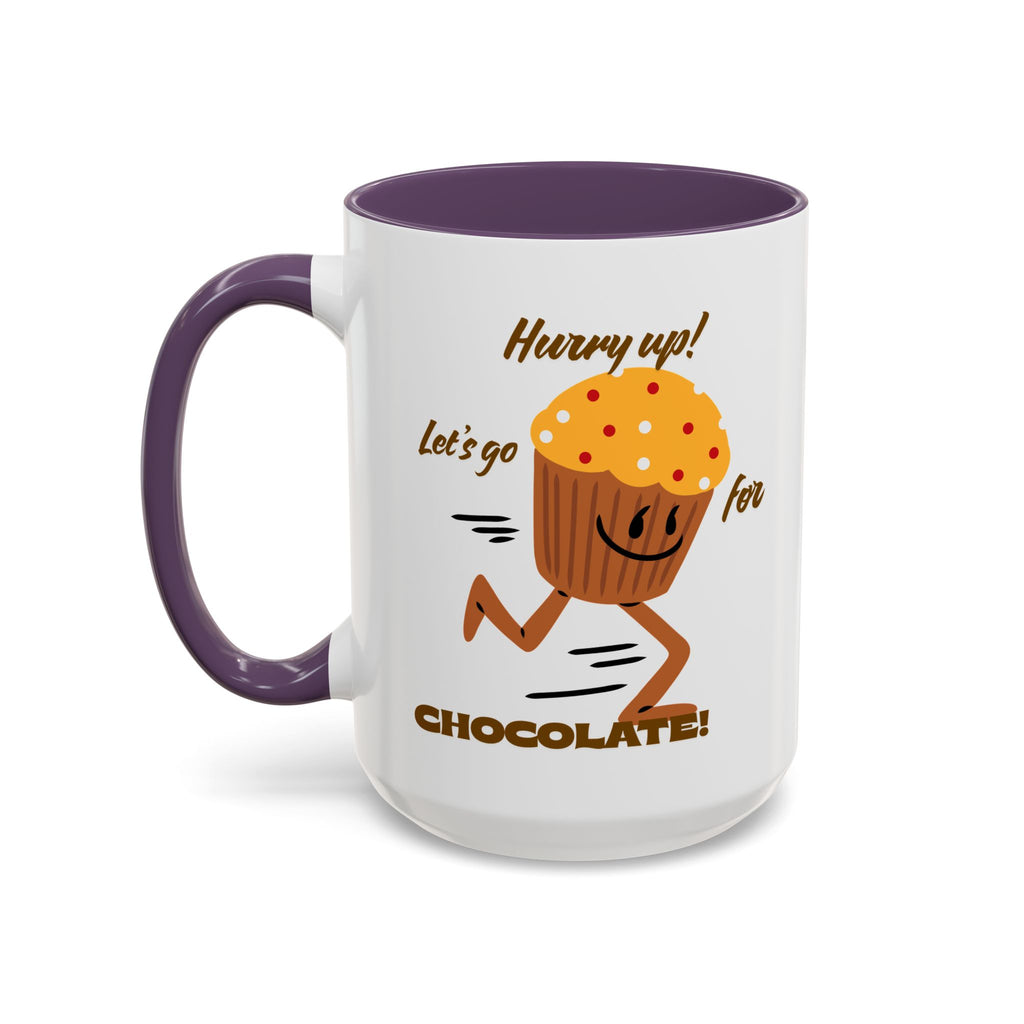 Chocolate Lover's Accent Coffee Mug - Fun Mug for Coffee, Gift for Bakers, Cute Kitchen Decor, Dessert Enthusiast