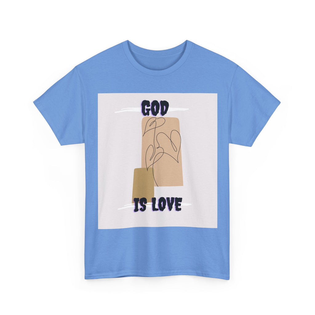 God Is Love Unisex Heavy Cotton Tee, Inspirational T-Shirt, Faith-Based Apparel, Christian Gift, Everyday Wear