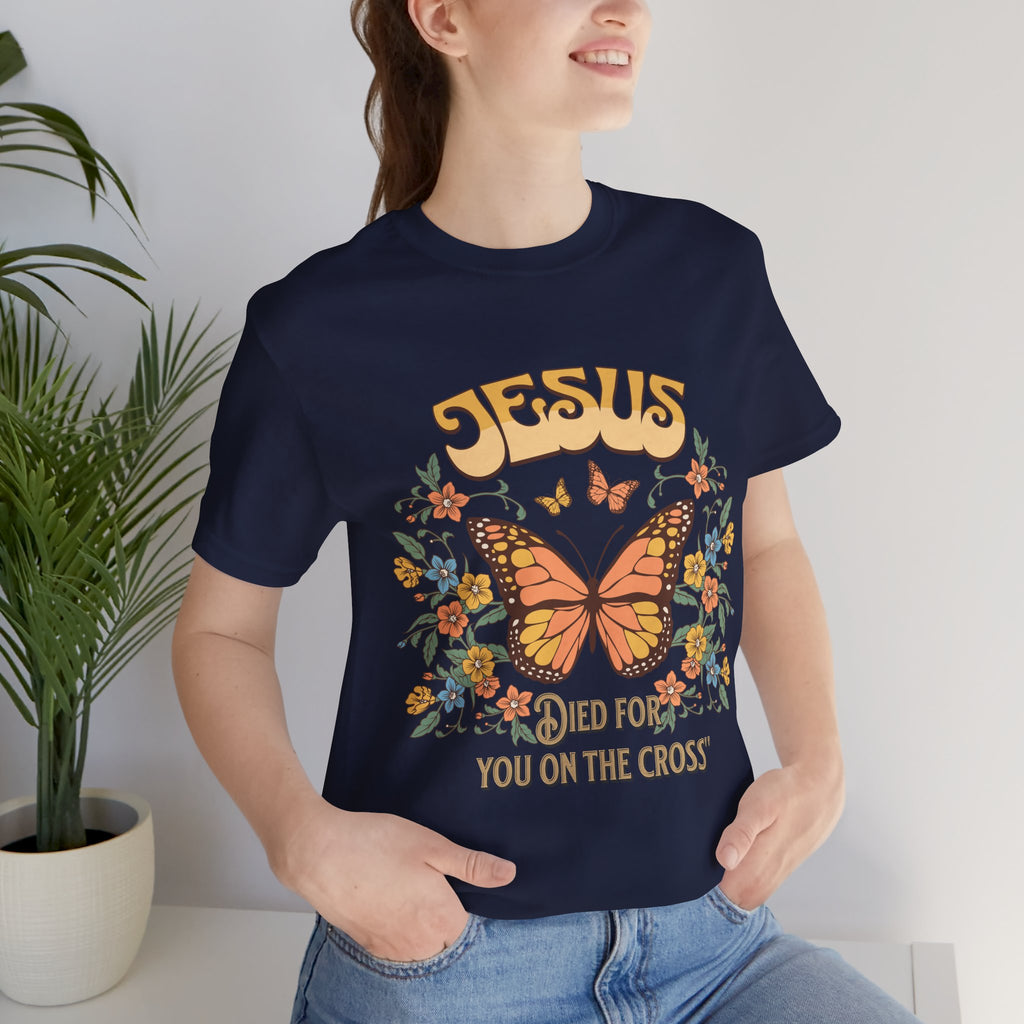 Jesus Butterfly Tee, Vintage Inspired Christian Unisex T-Shirt, Faith Apparel, Religious Gift, Casual Wear