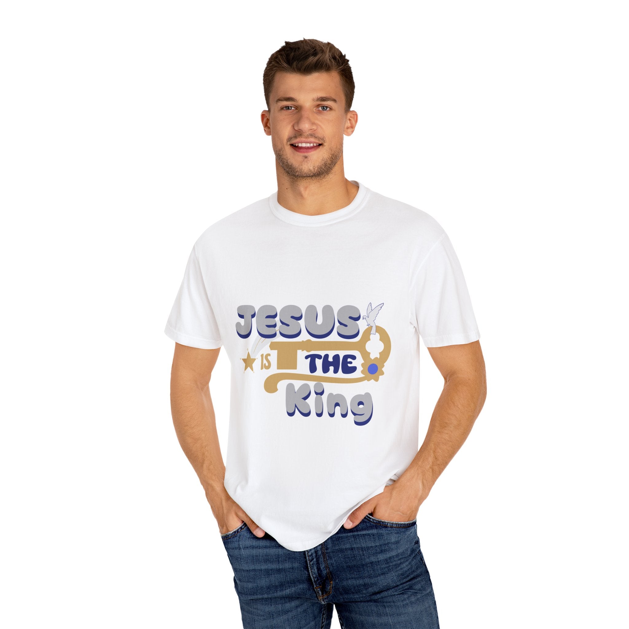 Jesus Is The King T-Shirt — Retro Christian Faith Tee