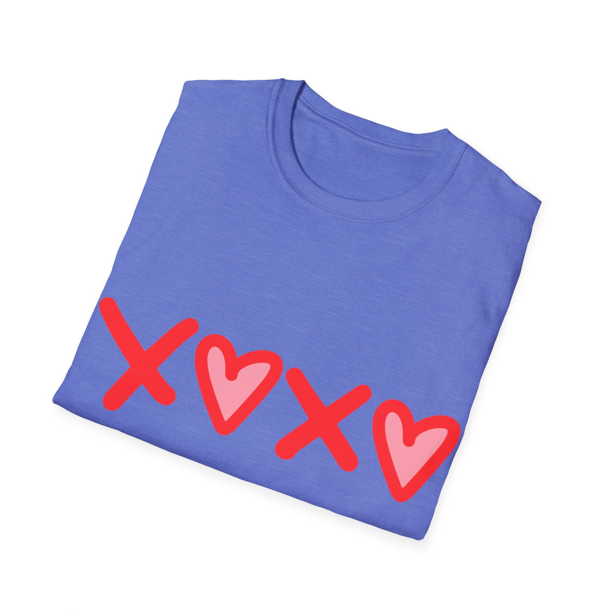 XX Valentine’s Day Tee – Cute Red Heart Hugs & Kisses T-Shirt