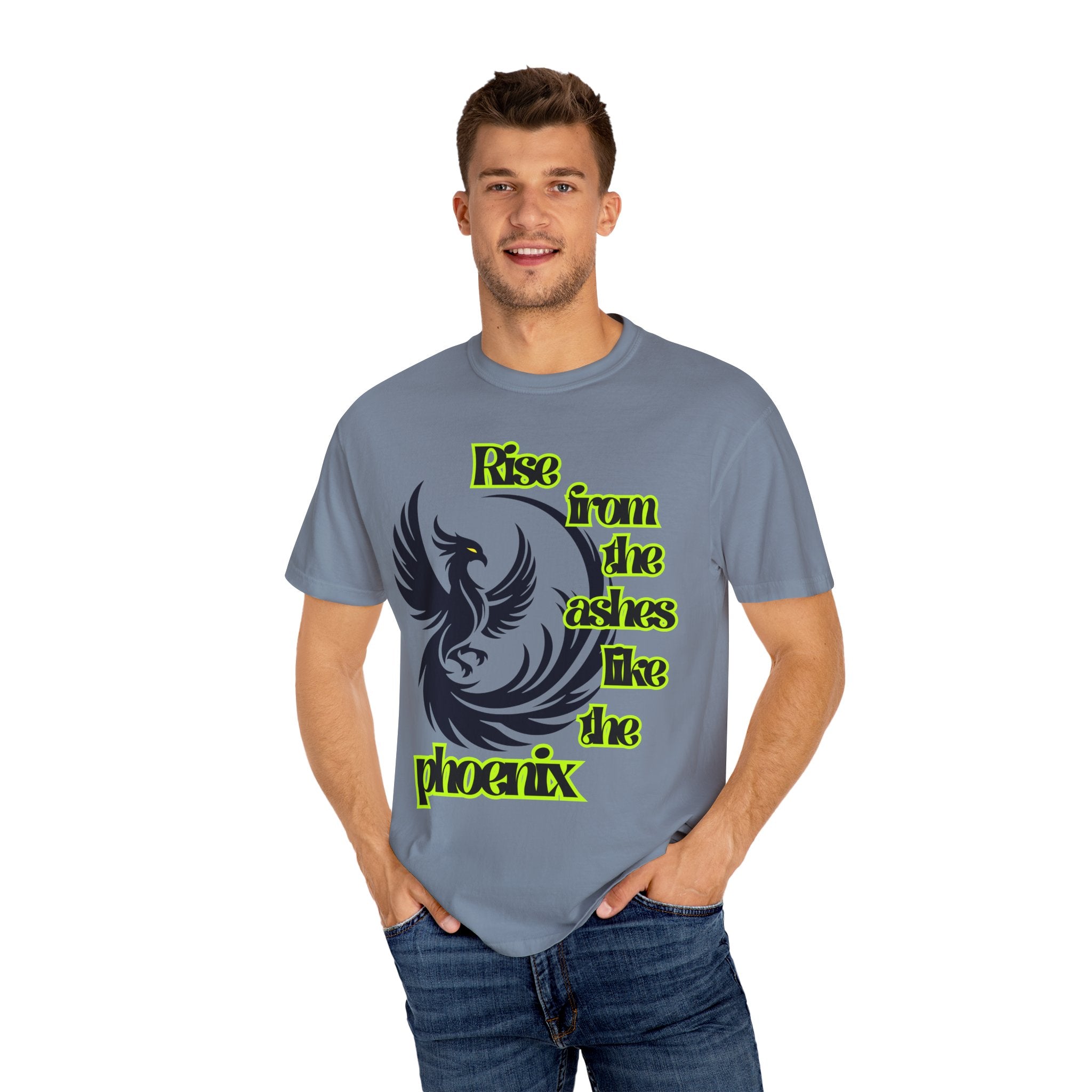 Phoenix Graphic Unisex T-shirt - Empowering 'Rise from the ashes like the phoenix' Design, Casual Wear, Gift for Resilience, [...]