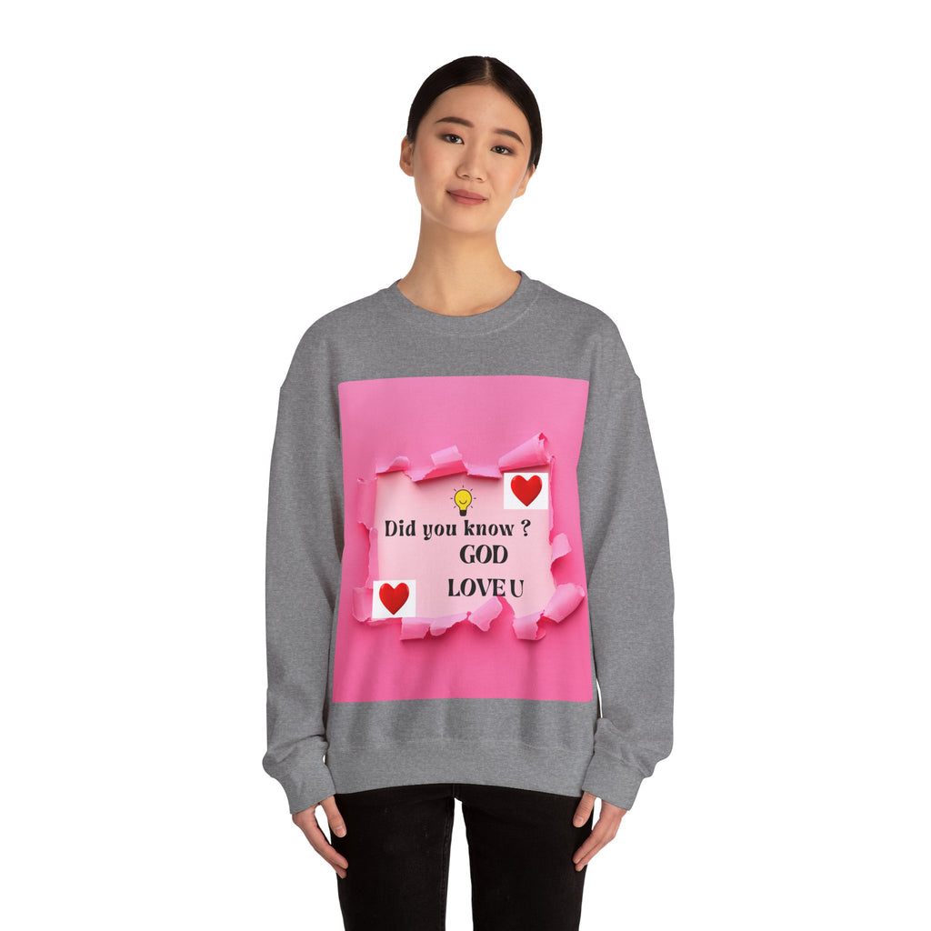 Cute Love Message Crewneck Sweatshirt, Cozy Gift for Her, Valentine's Day, Inspirational Sweater, Comfortable Everyday Wear