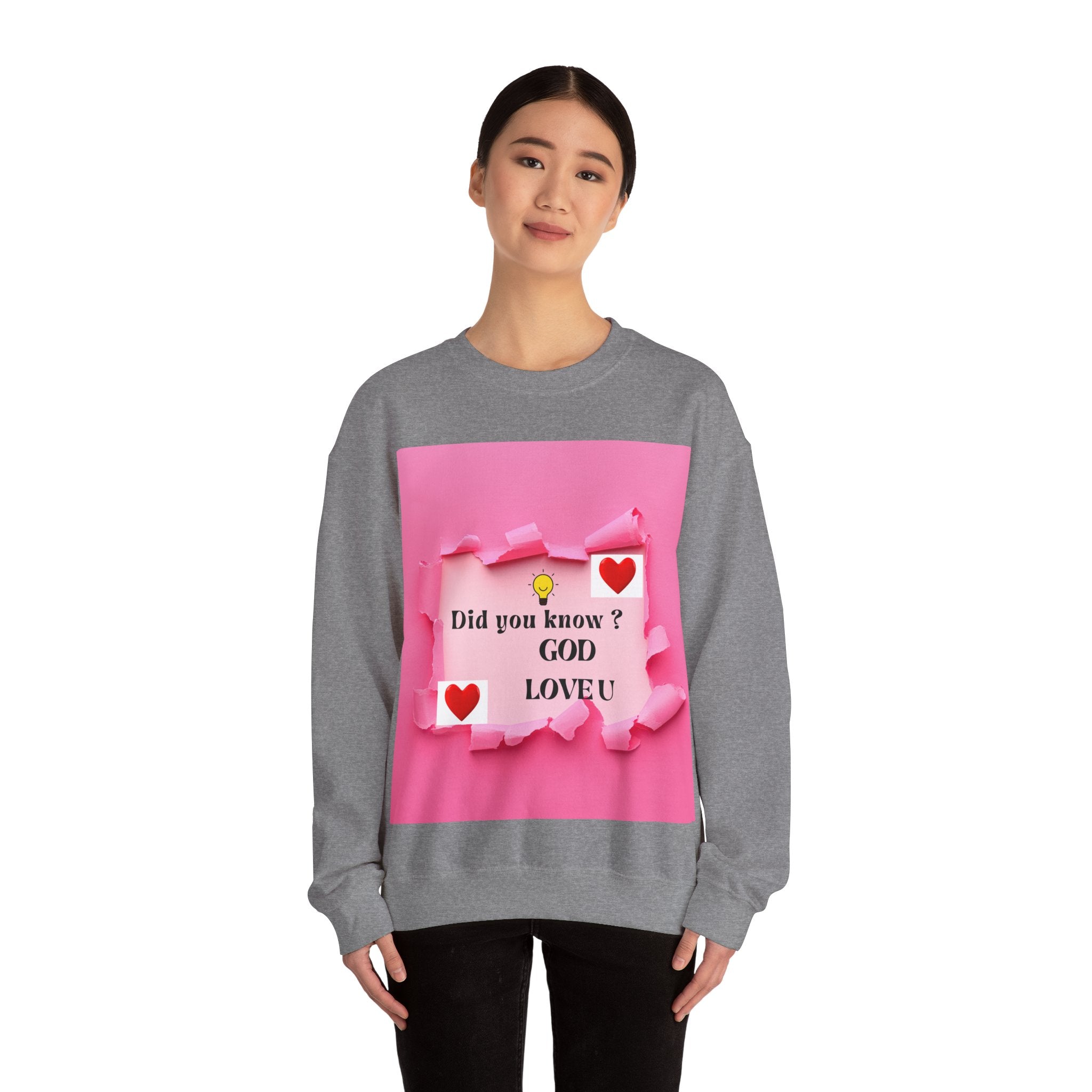 Cute Love Message Crewneck Sweatshirt, Cozy Gift for Her, Valentine's Day, Inspirational Sweater, Comfortable Everyday Wear