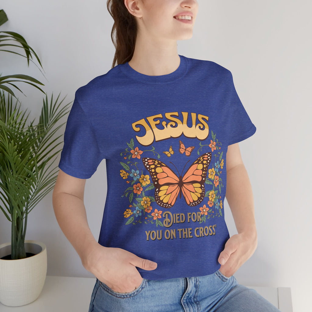 Jesus Butterfly Tee, Vintage Inspired Christian Unisex T-Shirt, Faith Apparel, Religious Gift, Casual Wear