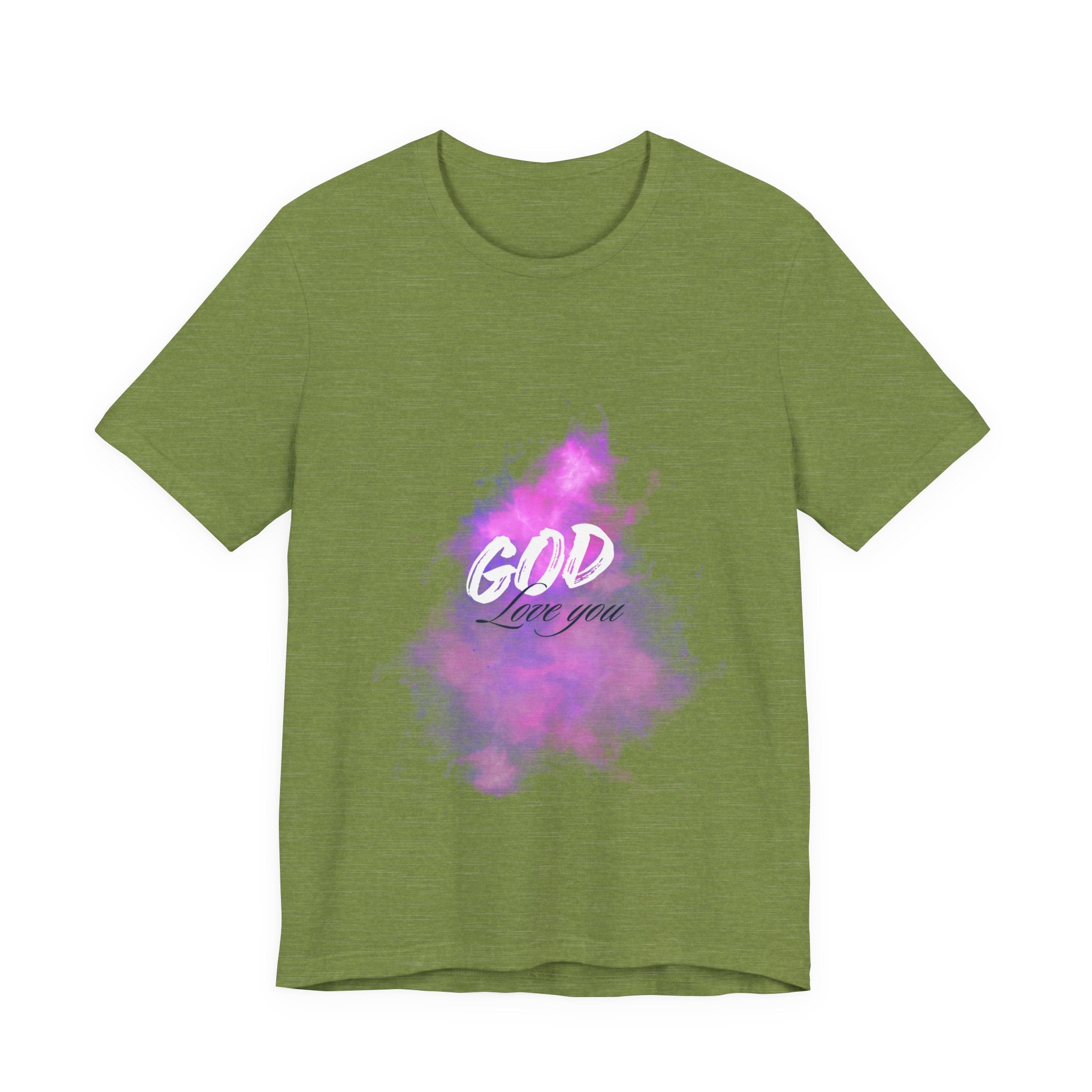 God Love You Tee - Inspirational Short Sleeve Shirt, Faith-Based Gift, Christian Apparel, Motivational T-Shirt, Perfect for Worship
