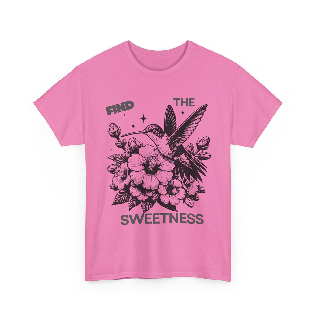 Find The Sweetness Tee — Floral Hummingbird Graphic T-Shirt