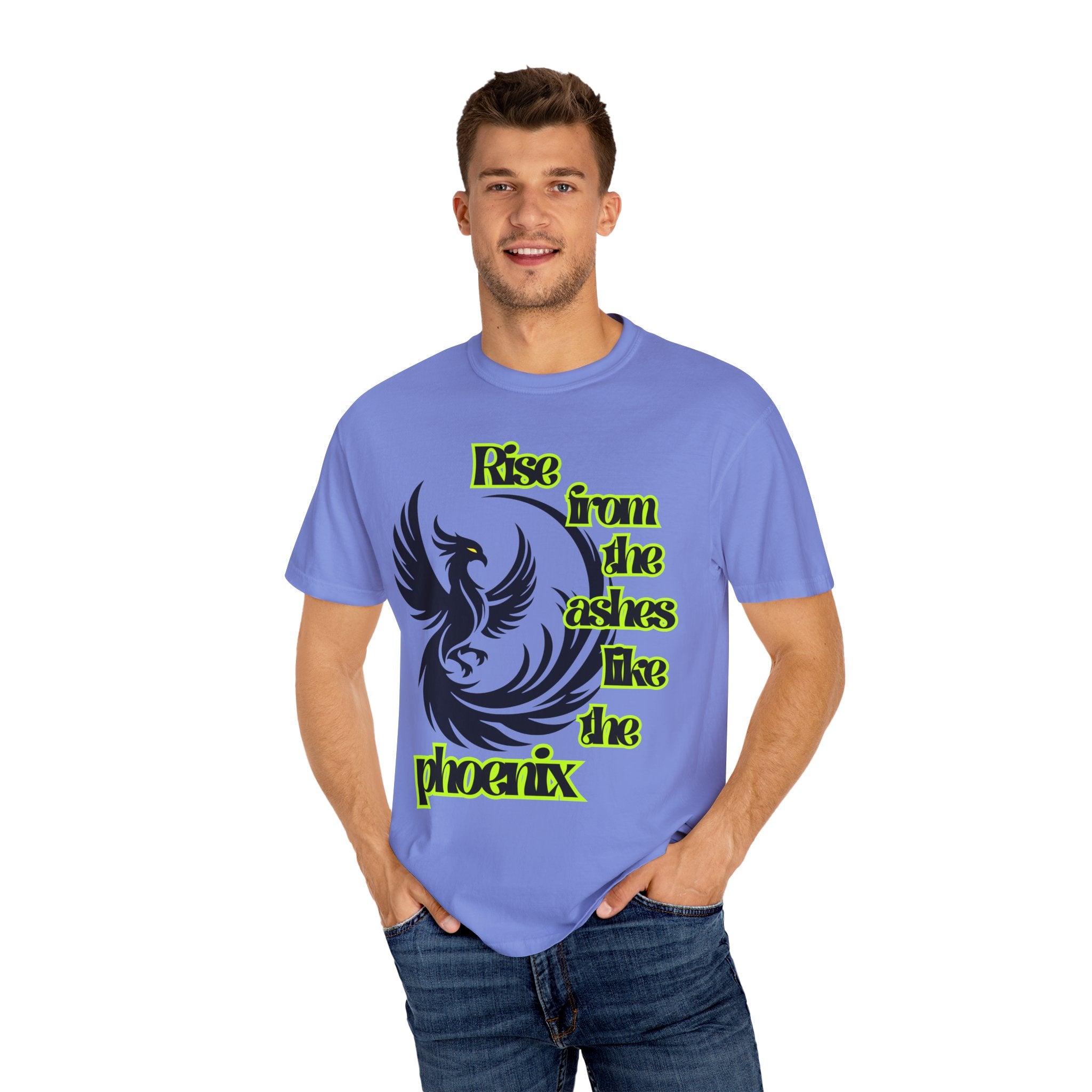 Phoenix Graphic Unisex T-shirt - Empowering 'Rise from the ashes like the phoenix' Design, Casual Wear, Gift for Resilience, [...]