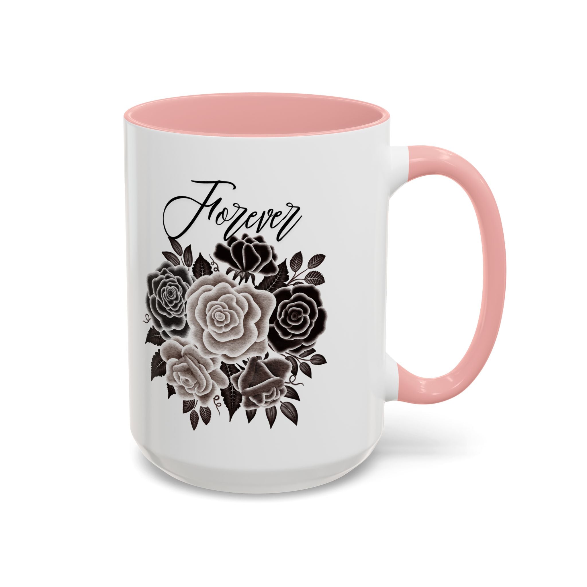 Elegant Floral Accent Coffee Mug for Coffee Lovers, Gift for Her, Home Decor, Valentine's Day, Birthday