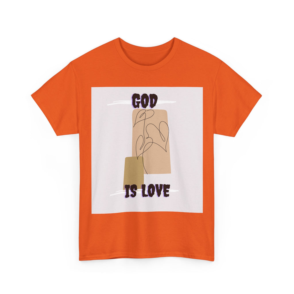 God Is Love Unisex Heavy Cotton Tee, Inspirational T-Shirt, Faith-Based Apparel, Christian Gift, Everyday Wear