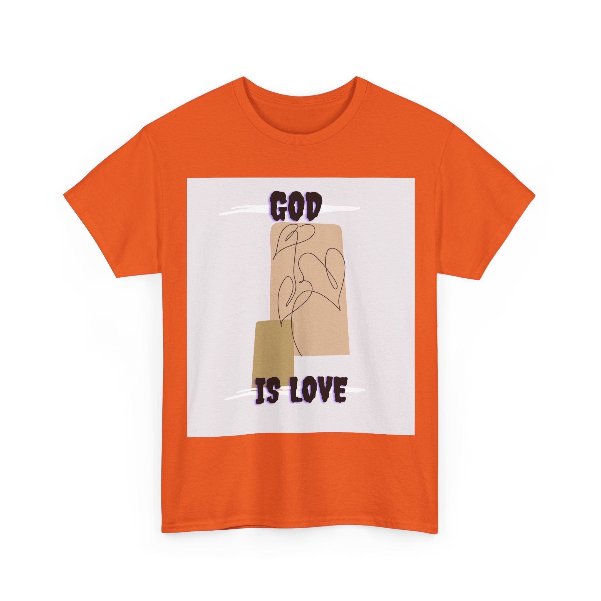 God Is Love Unisex Heavy Cotton Tee, Inspirational T-Shirt, Faith-Based Apparel, Christian Gift, Everyday Wear