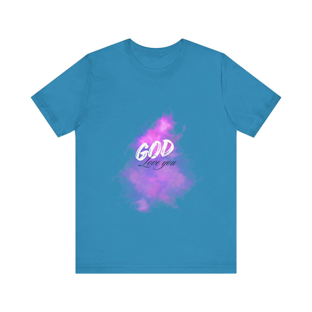 God Love You Tee - Inspirational Short Sleeve Shirt, Faith-Based Gift, Christian Apparel, Motivational T-Shirt, Perfect for Worship