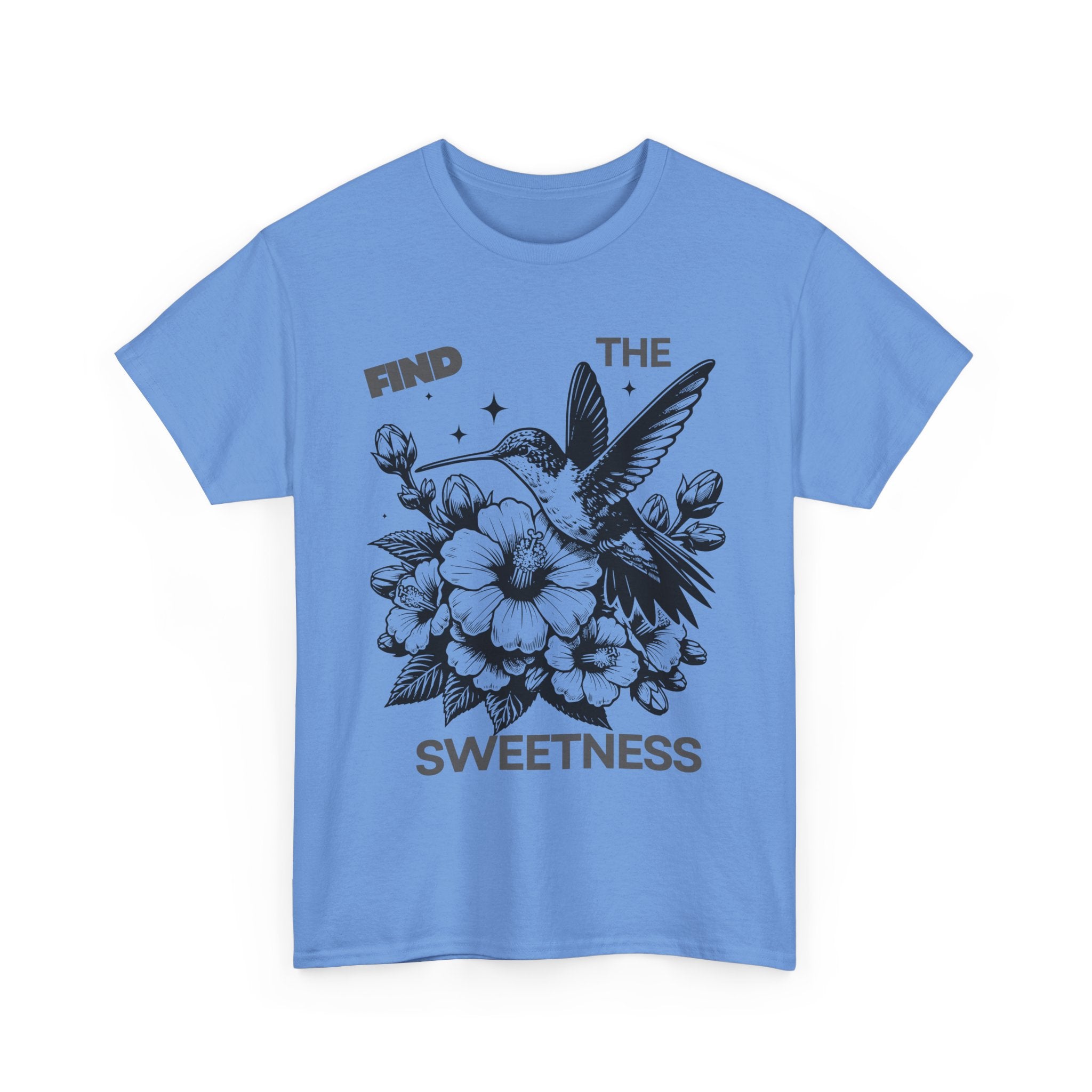 Find The Sweetness Tee — Floral Hummingbird Graphic T-Shirt