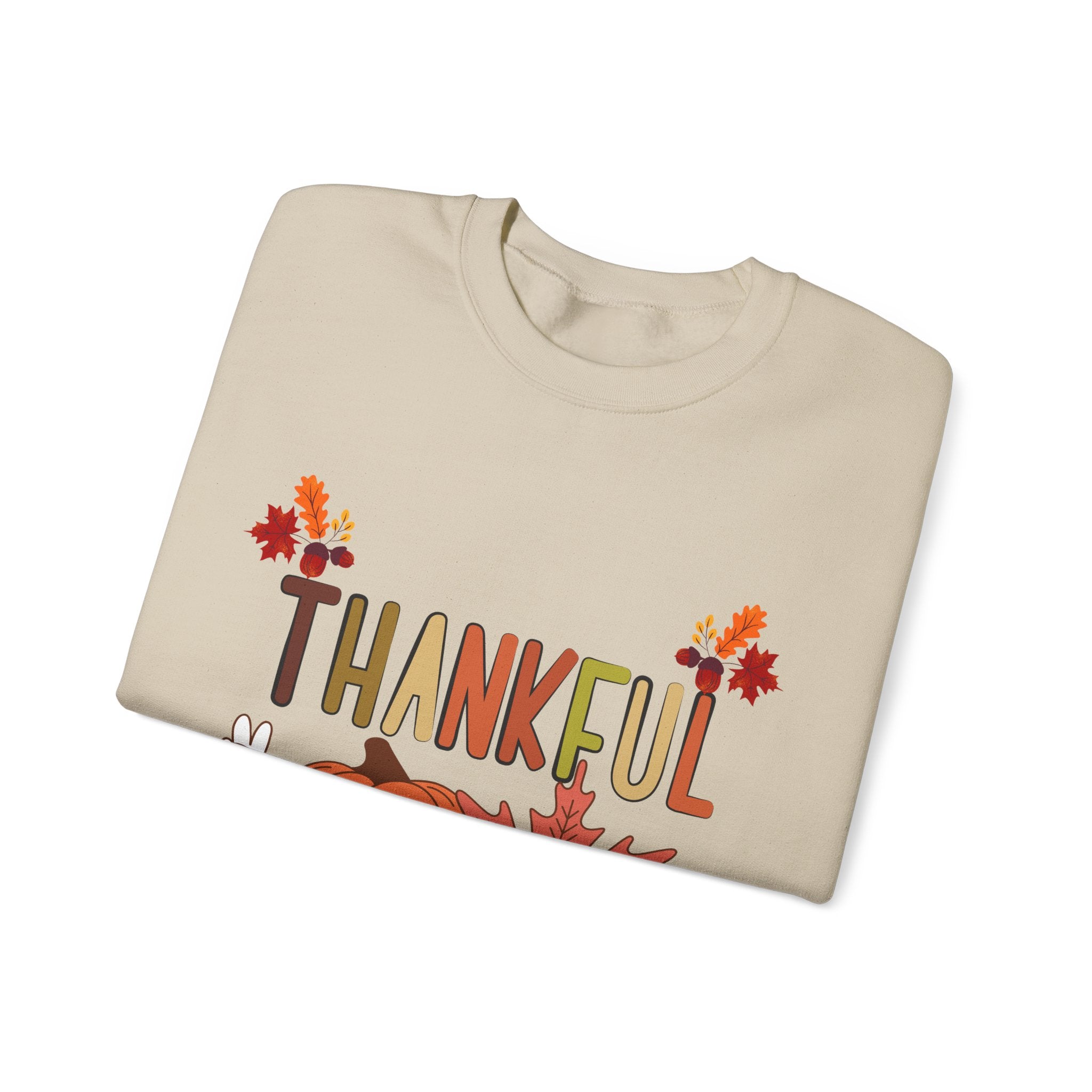 Thankful Autumn Crewneck Sweatshirt, Cozy Fall Sweater, Unisex Sweatshirt, Thanksgiving Gift, Cute Seasonal Apparel