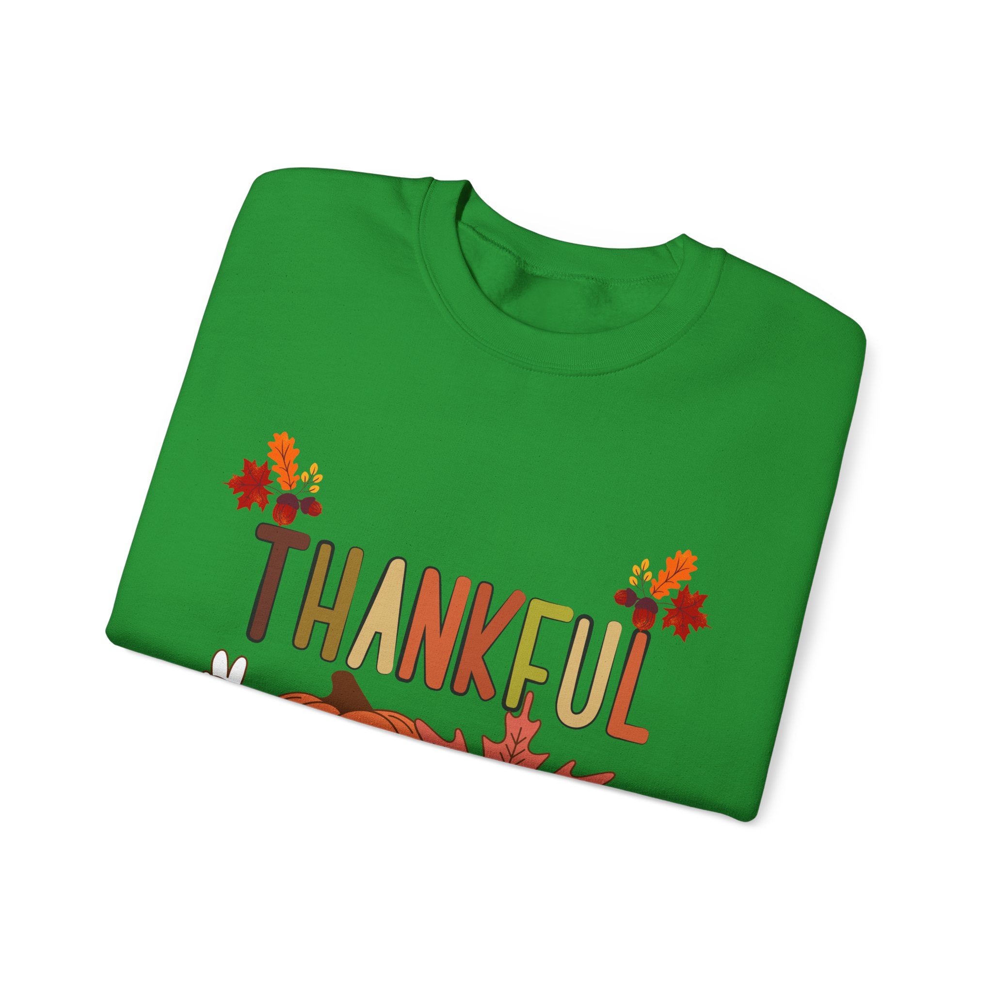 Thankful Autumn Crewneck Sweatshirt, Cozy Fall Sweater, Unisex Sweatshirt, Thanksgiving Gift, Cute Seasonal Apparel