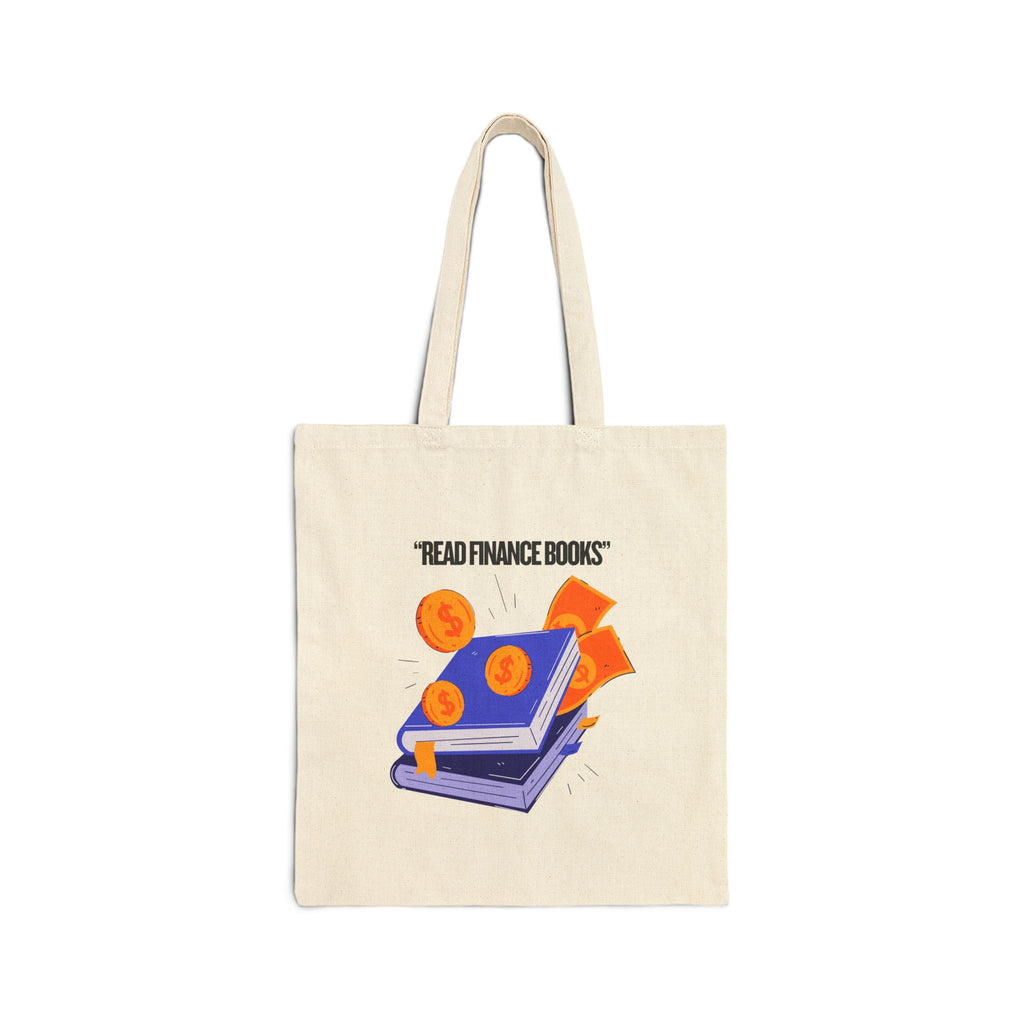 Read Finance Books Tote Bag | Eco-Friendly Cotton Bag for Book Lovers, Book Club Gifts, College Students, Library Use, Everyday Carry