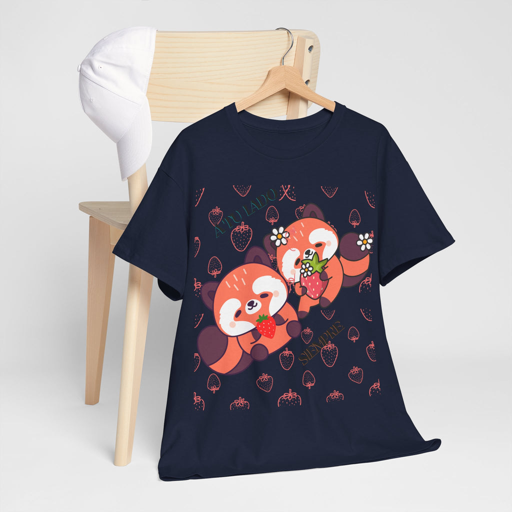 Red Panda Snack Time T-Shirt – Cute Kawaii Animal Tee with "A Little So Sweet" Design