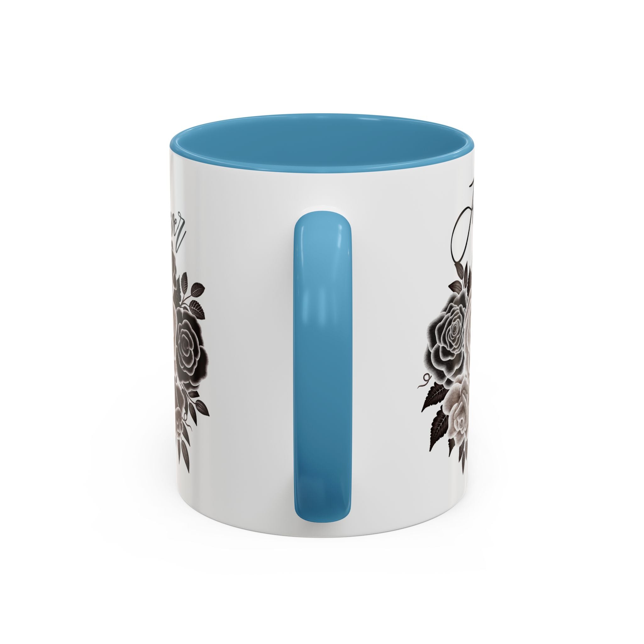 Elegant Floral Accent Coffee Mug for Coffee Lovers, Gift for Her, Home Decor, Valentine's Day, Birthday
