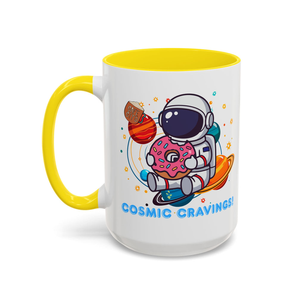 Cosmic Cravings Coffee Mug, Space-Themed Drinkware, Cute Astronaut Gift, Fun Kitchen Decor, Perfect for Space Lovers!