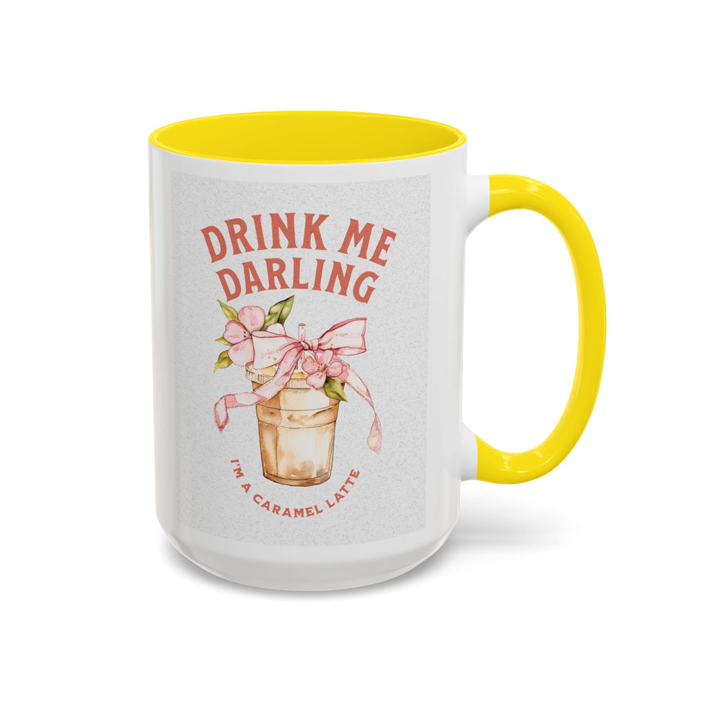 Darling Caramel Latte Coffee Mug - Fun Accent Design for Coffee Lovers