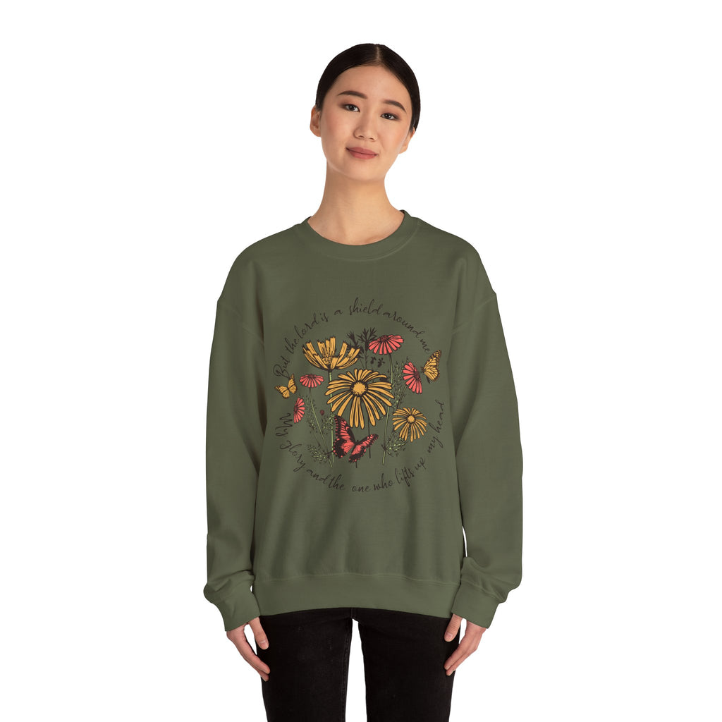 Nature-Inspired Inspirational Sweatshirt for All Seasons, Motivational Gift for Her, Floral Crewneck, Comfortable Everyday Wear, [...]