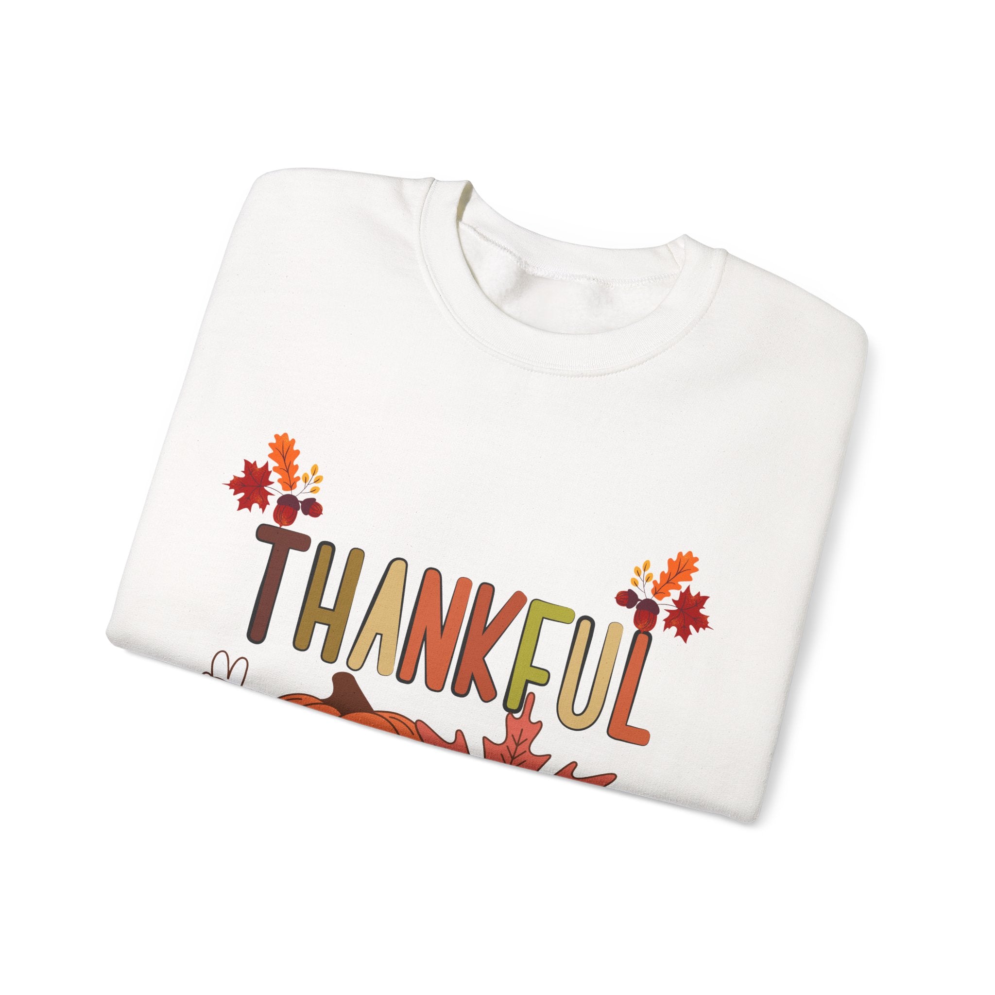 Thankful Autumn Crewneck Sweatshirt, Cozy Fall Sweater, Unisex Sweatshirt, Thanksgiving Gift, Cute Seasonal Apparel