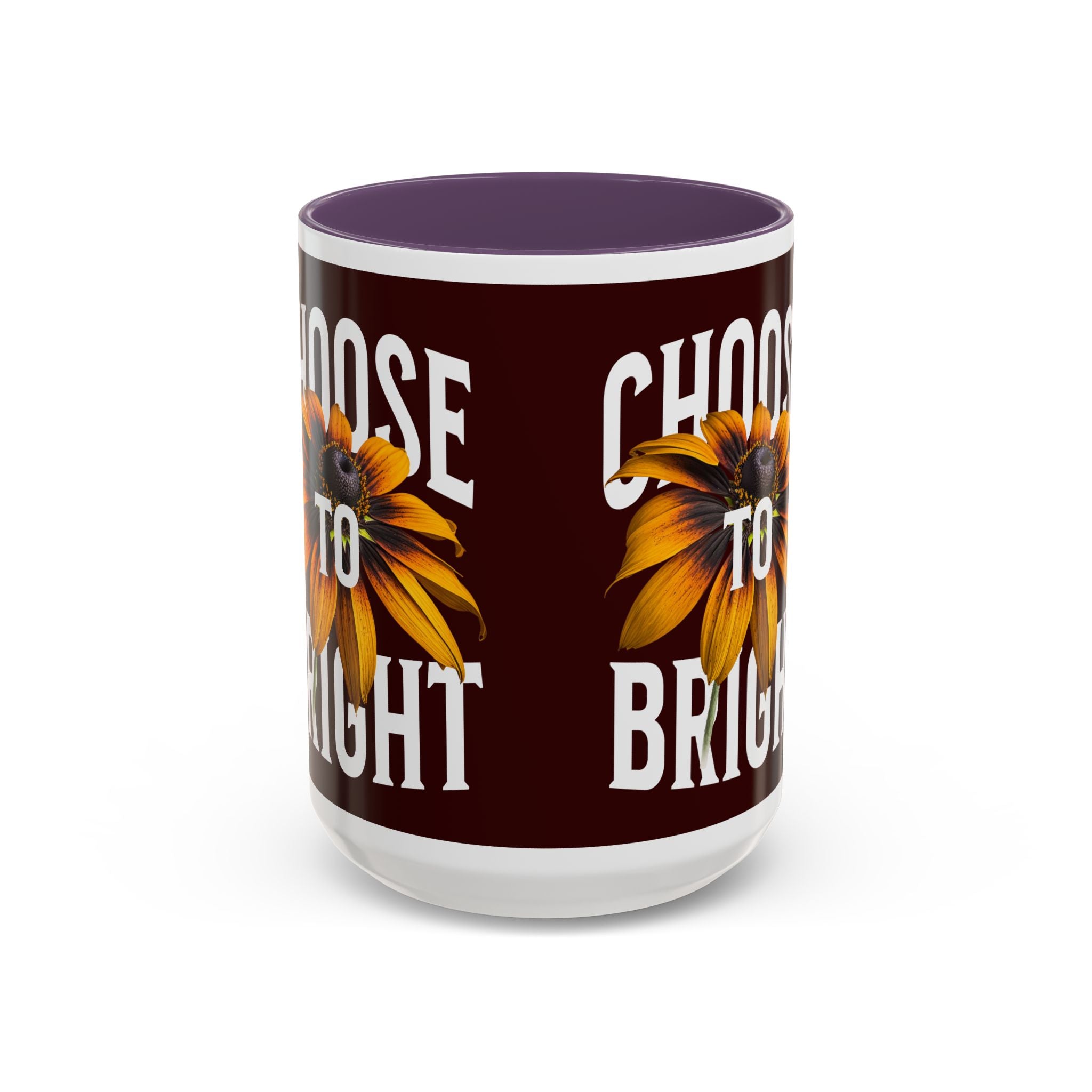 Choose to Be Bright Coffee Mug — Sunflower Accent Ceramic Mug (11/15oz)