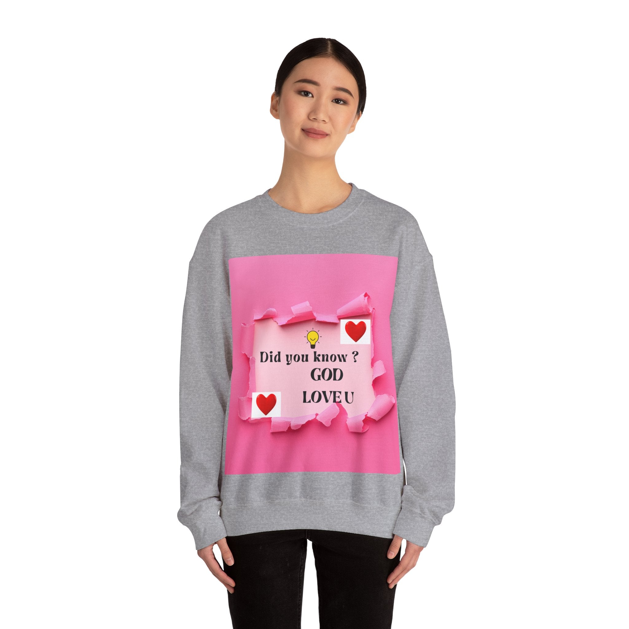 Cute Love Message Crewneck Sweatshirt, Cozy Gift for Her, Valentine's Day, Inspirational Sweater, Comfortable Everyday Wear