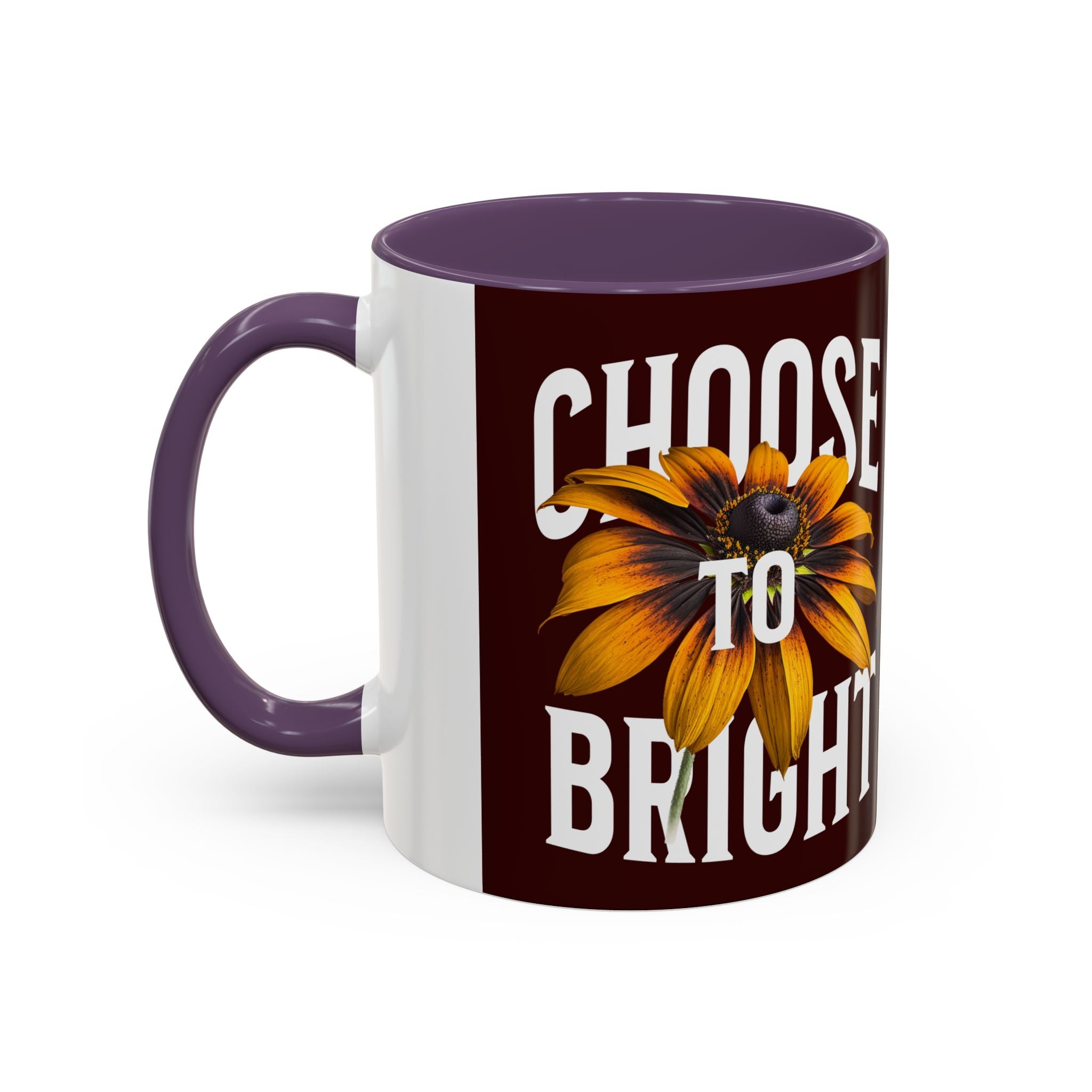 Choose to Be Bright Coffee Mug — Sunflower Accent Ceramic Mug (11/15oz)