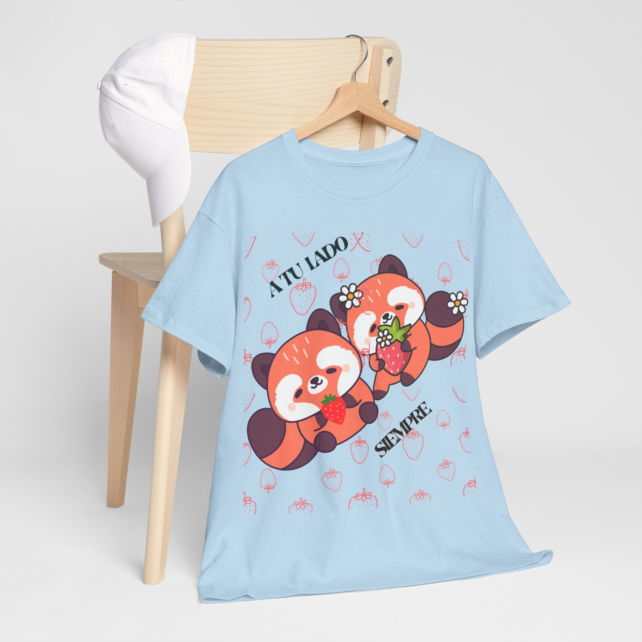 Red Panda Snack Time T-Shirt – Cute Kawaii Animal Tee with "A Little So Sweet" Design