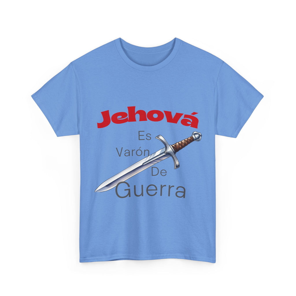 Jehová Es Varón De Guerra T-Shirt — Spanish Christian Sword Design