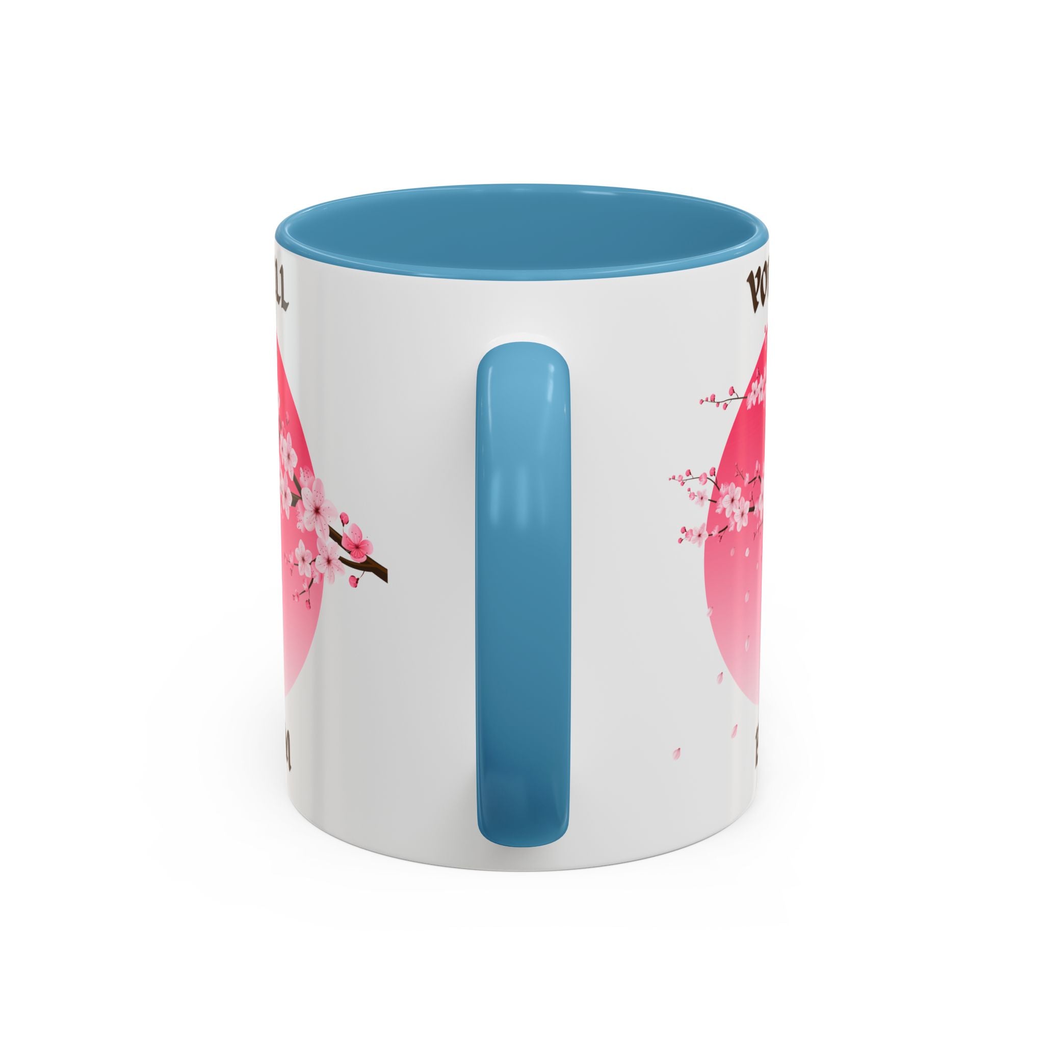 You Will Bloom Accent Coffee Mug — Cherry Blossom Inspirational 11/15oz