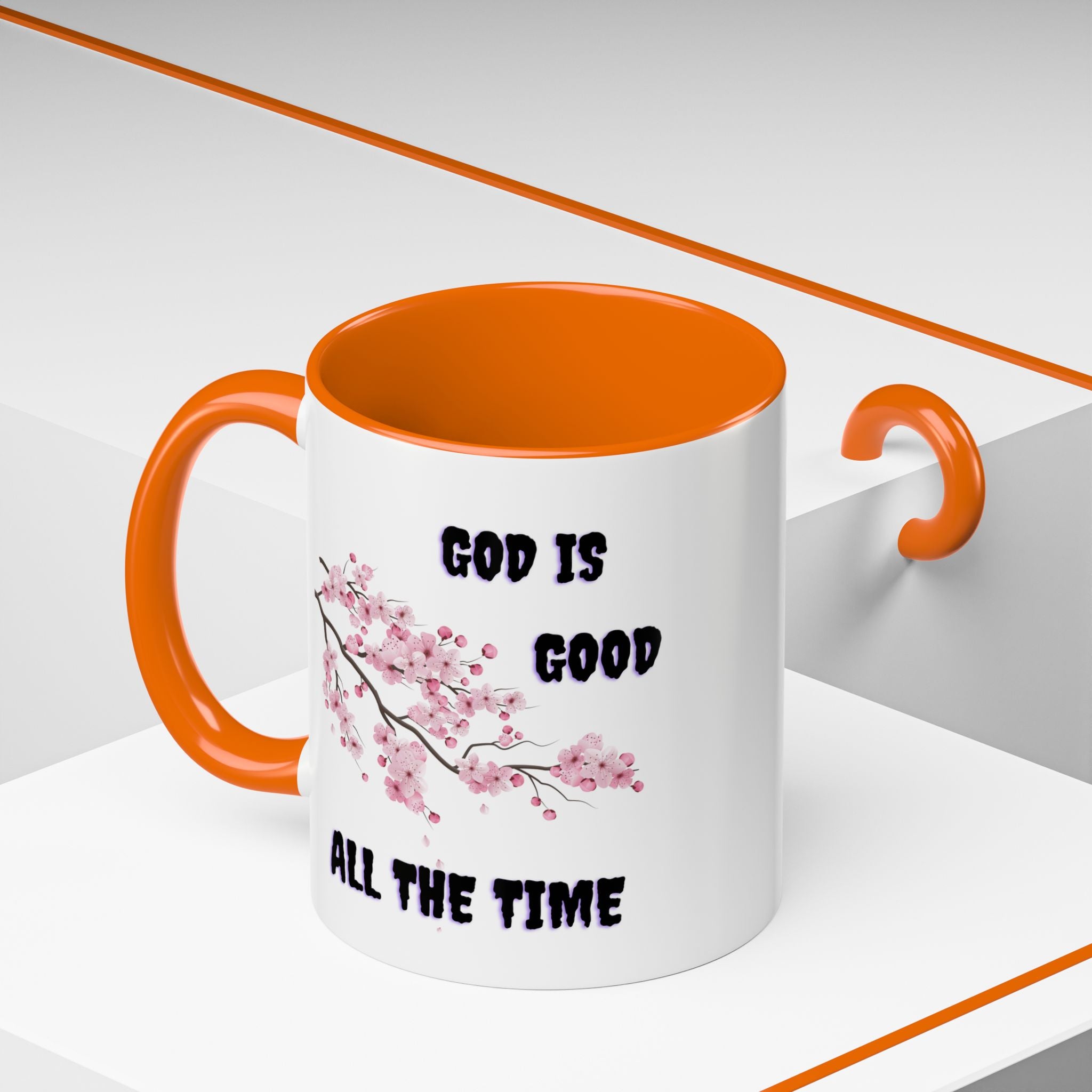 Inspirational Coffee Mug - God is Good, Floral Design, Gift for Faith Friends, Perfect for Mother's Day, Church Gatherings, Daily Motivation