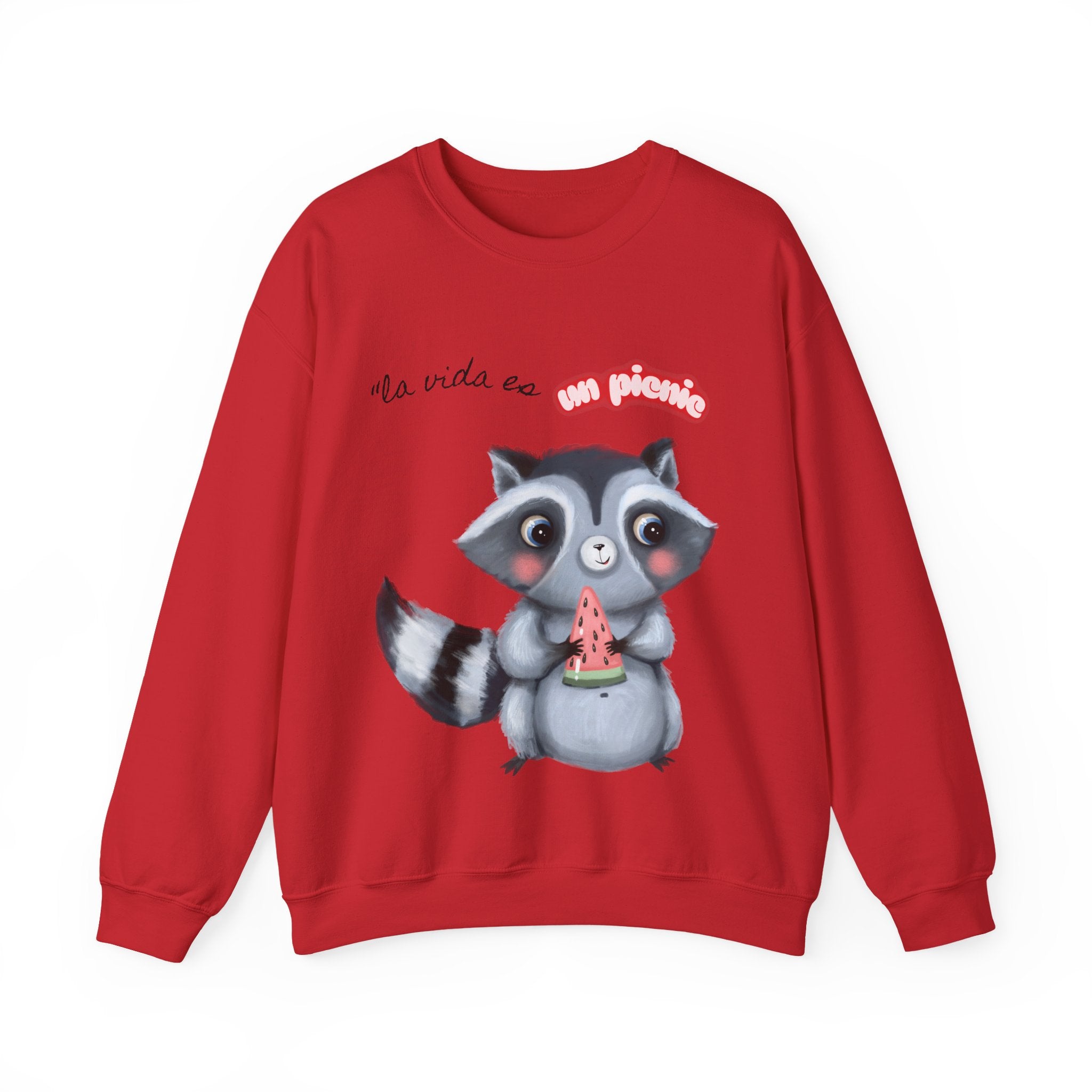 Cute Raccoon Sweatshirt, Cozy Fall Apparel, Gift for Animal Lovers, Cute Crewneck for Kids and Adults, Sweatshirt for Birthdays, Party Wear